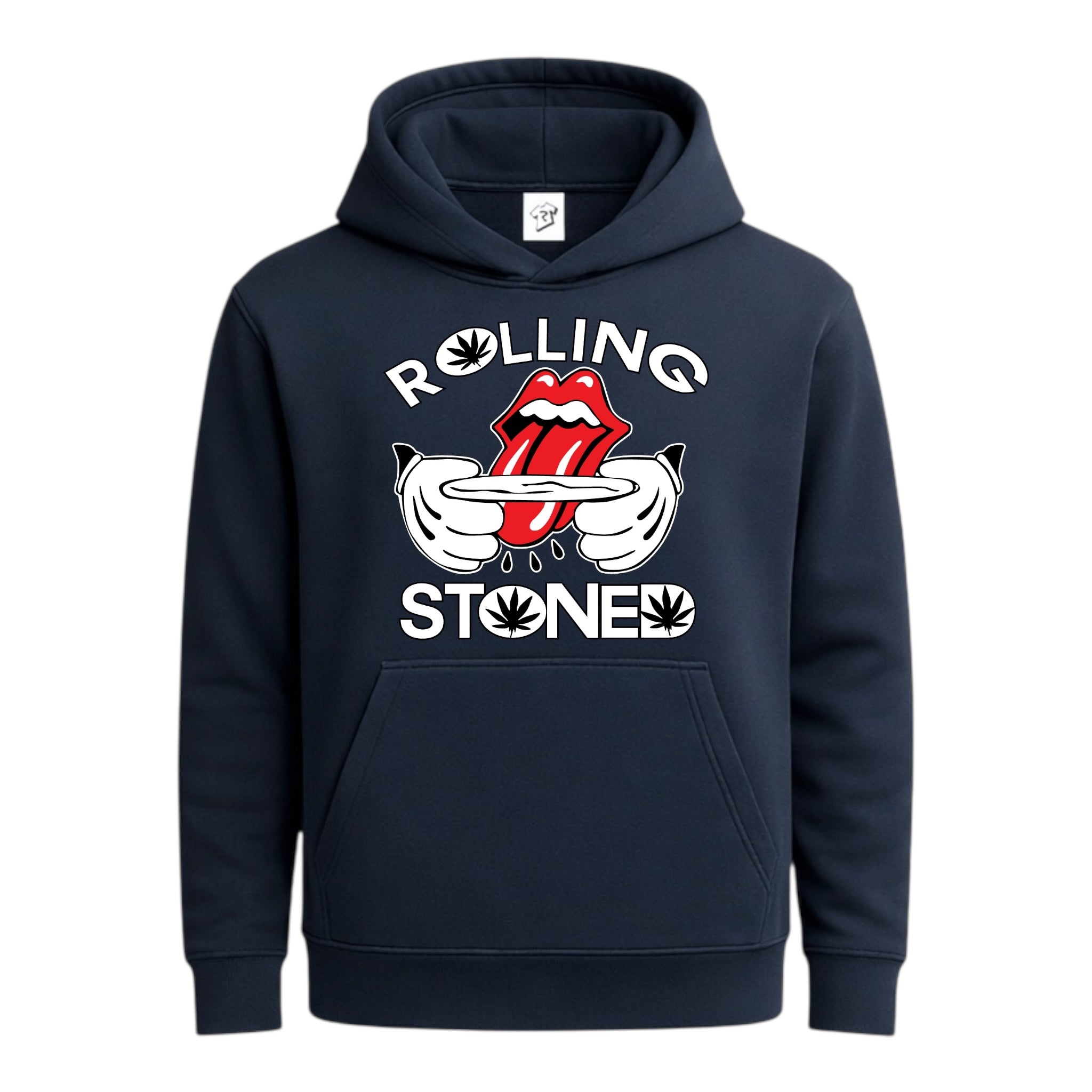 Tees Club streetwear hoodie Rolling Stoned - Hoodie Navy Size L detail