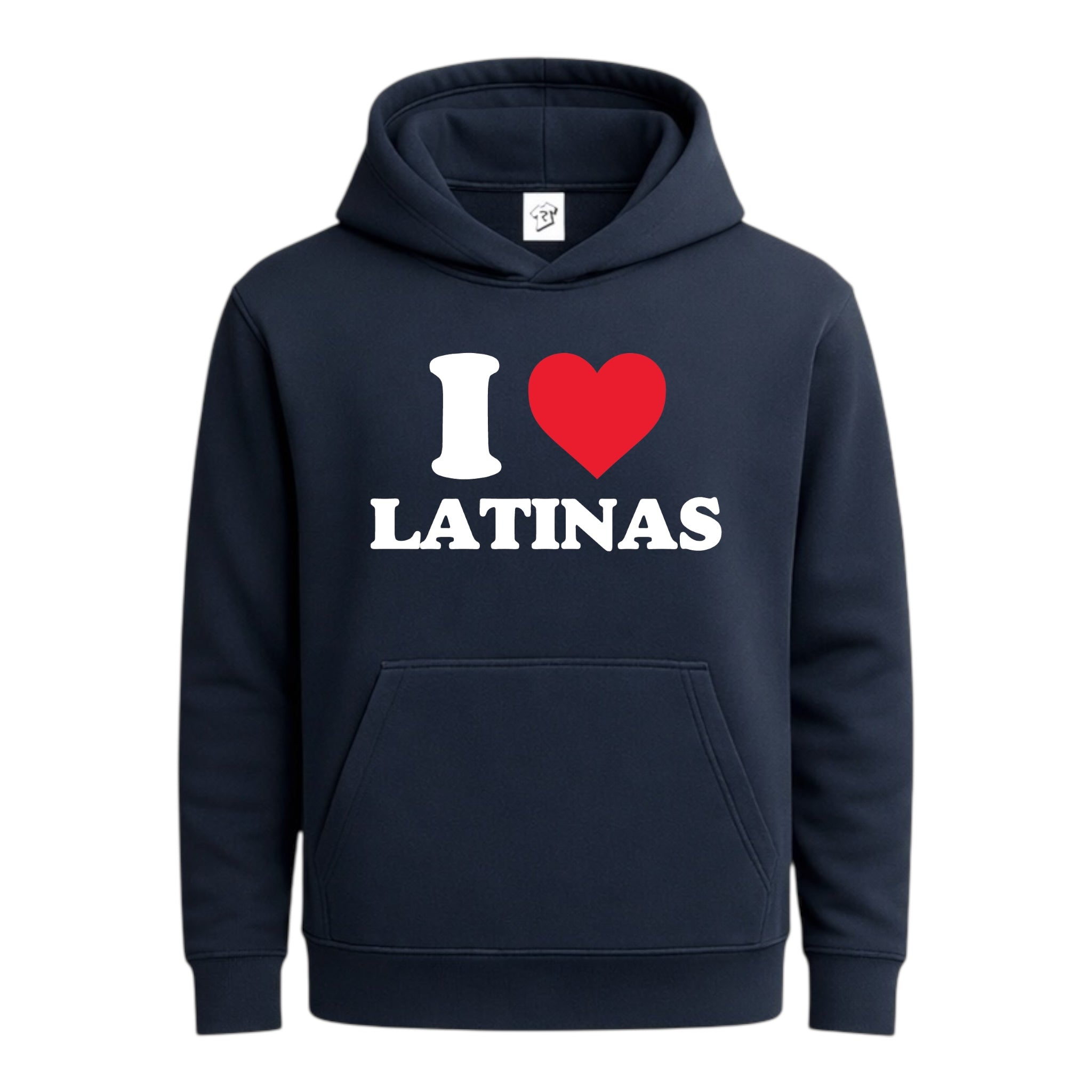 Tees Club streetwear hoodie I Love Latinas - Hoodie Navy Size M detail