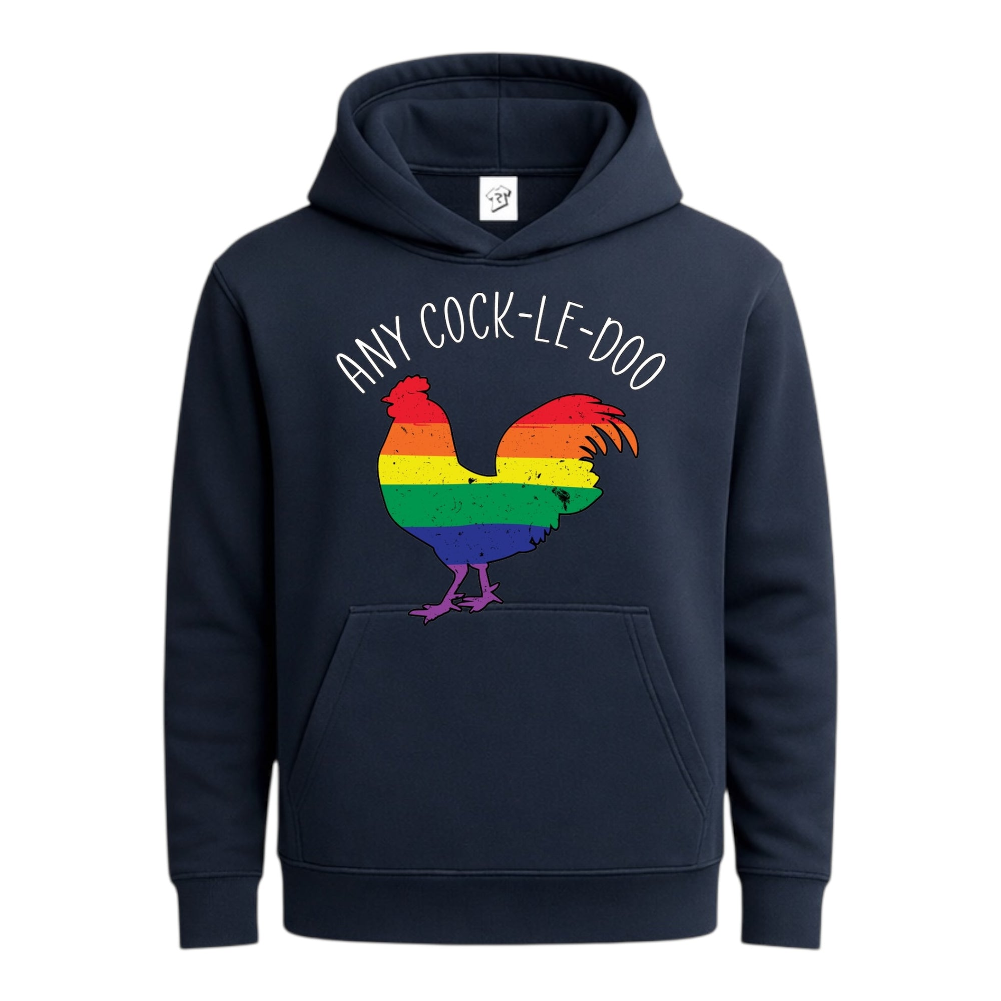 Tees Club streetwear hoodie Any Cock I'll Do - Hoodie Navy Size S back view