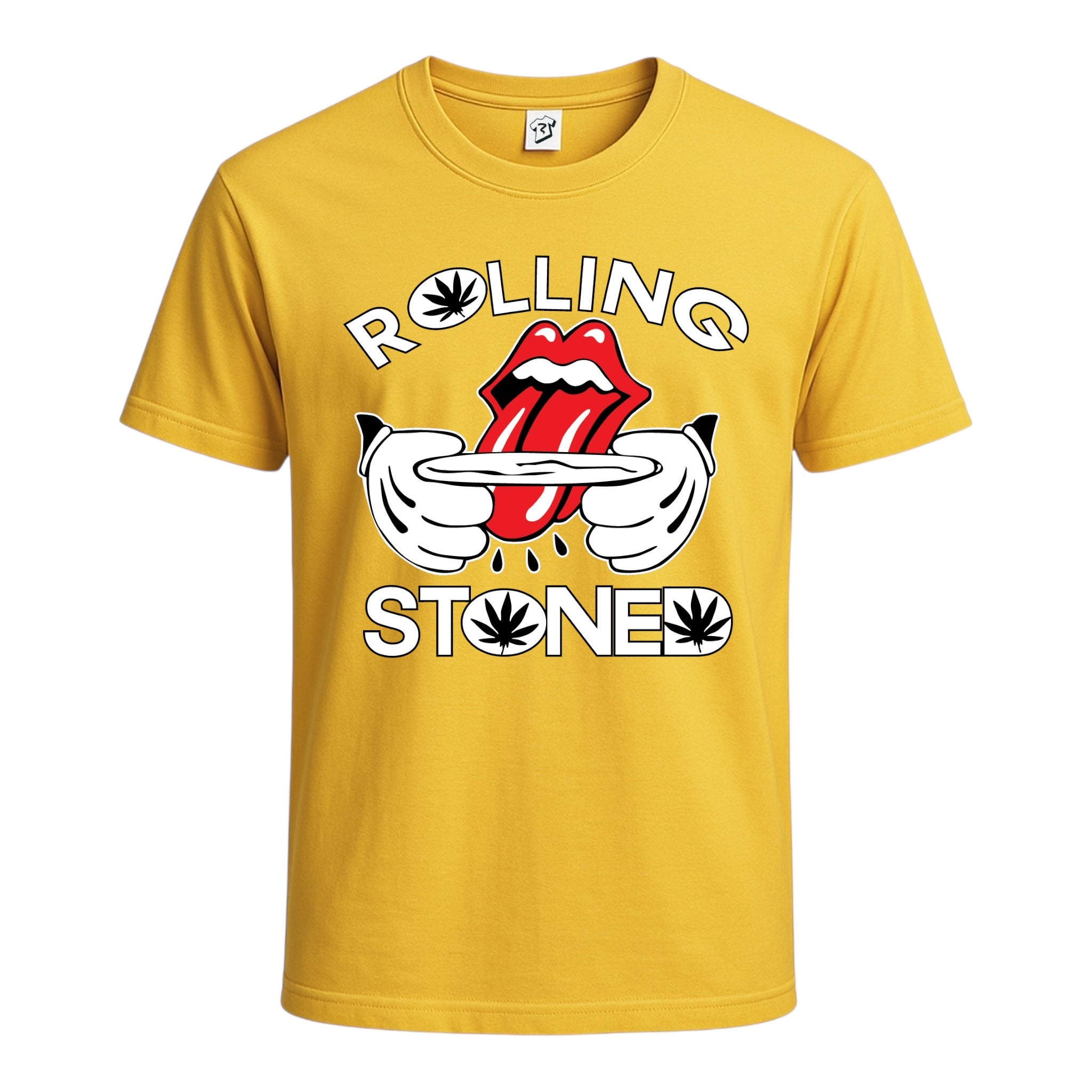 Tees Club graphic tee Rolling Stoned - Cotton Tee Navy Size XL detail