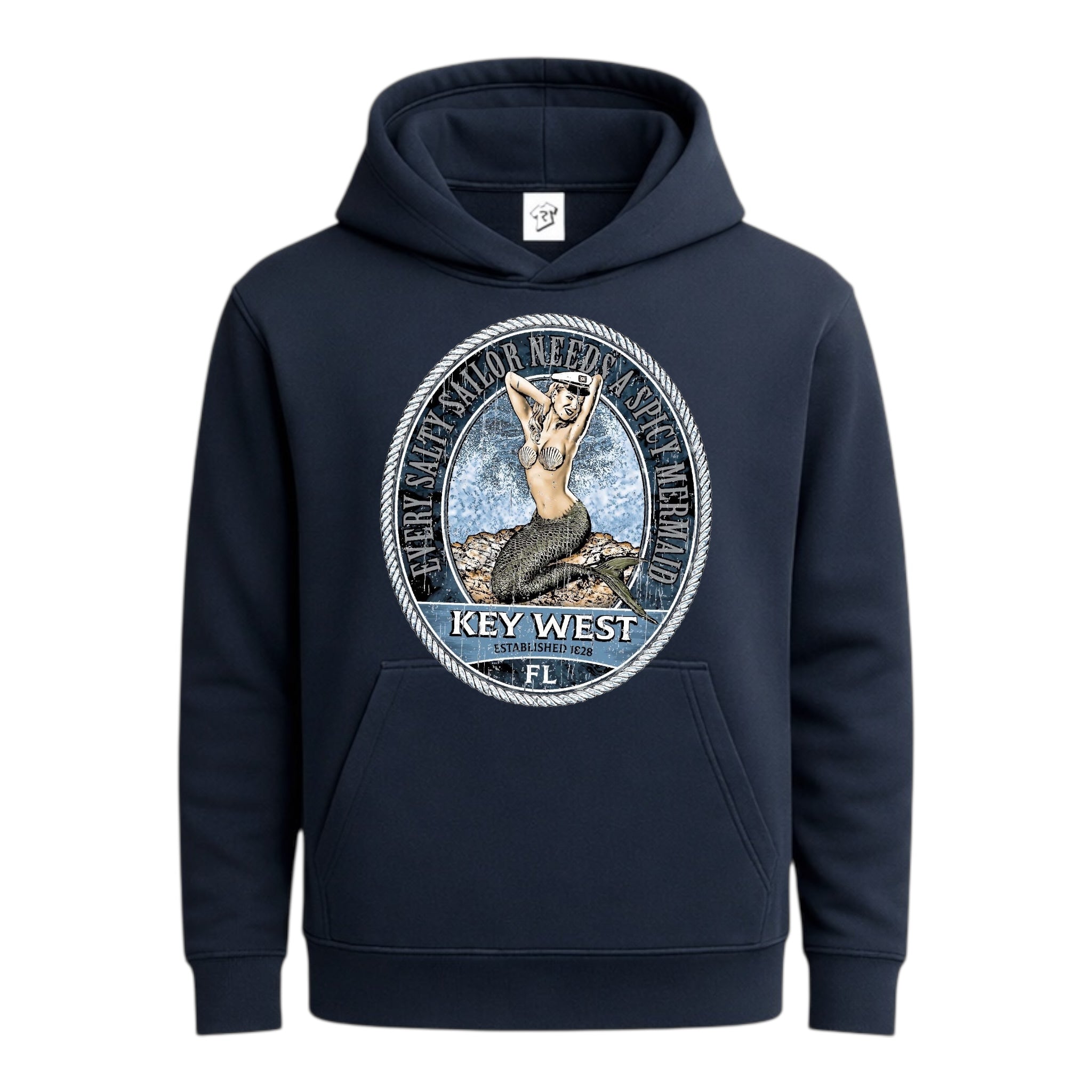 Tees Club streetwear hoodie Mermaid KW - Hoodie Navy Size S front view