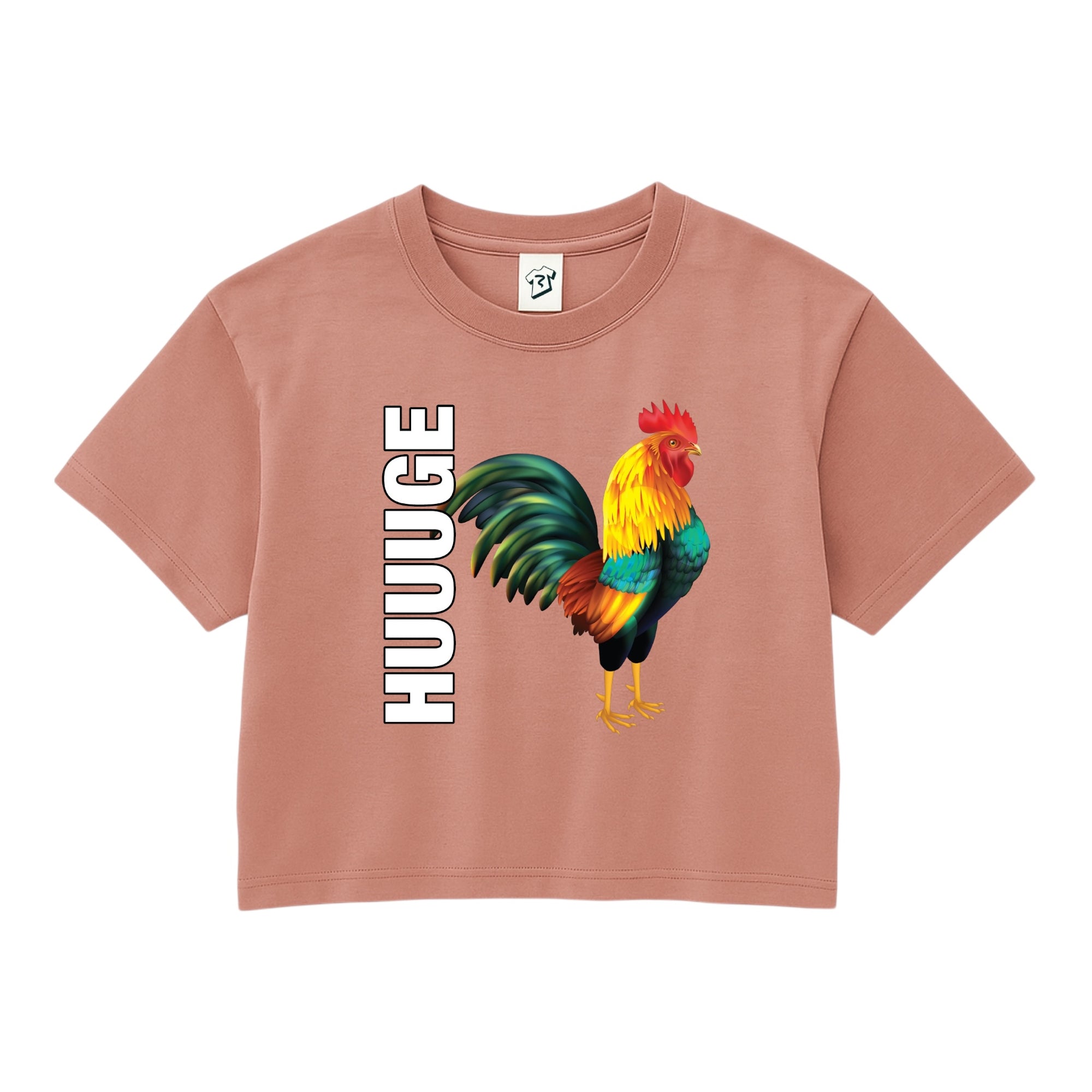 Tees Club crop top Huge Cock - Crop Top Black Size XS back view