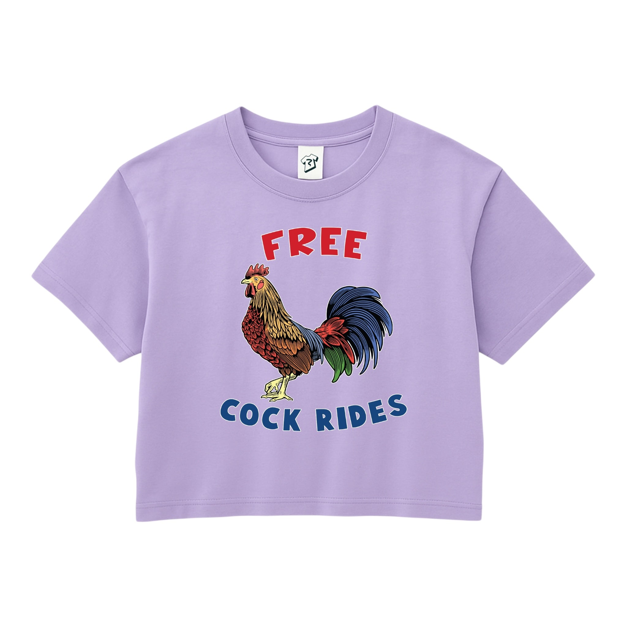 Tees Club crop top Free Cock Rides - Crop Top Black Size XS front view