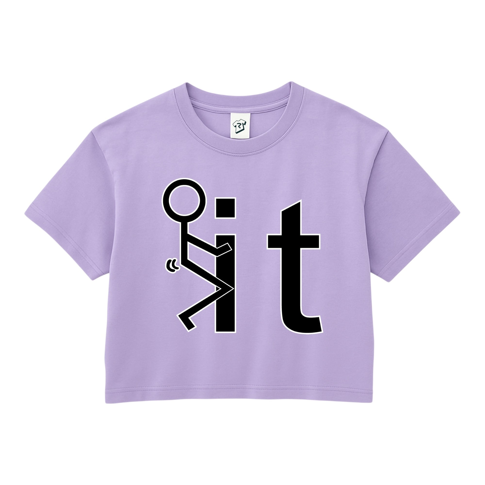 Tees Club crop top Fuck It - Crop Top Black Size XS front view