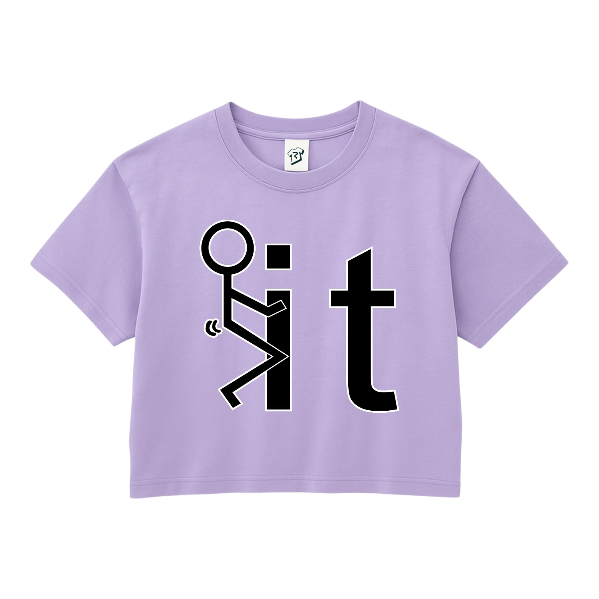 Tees Club crop top Fuck It - Crop Top Black Size XS front view