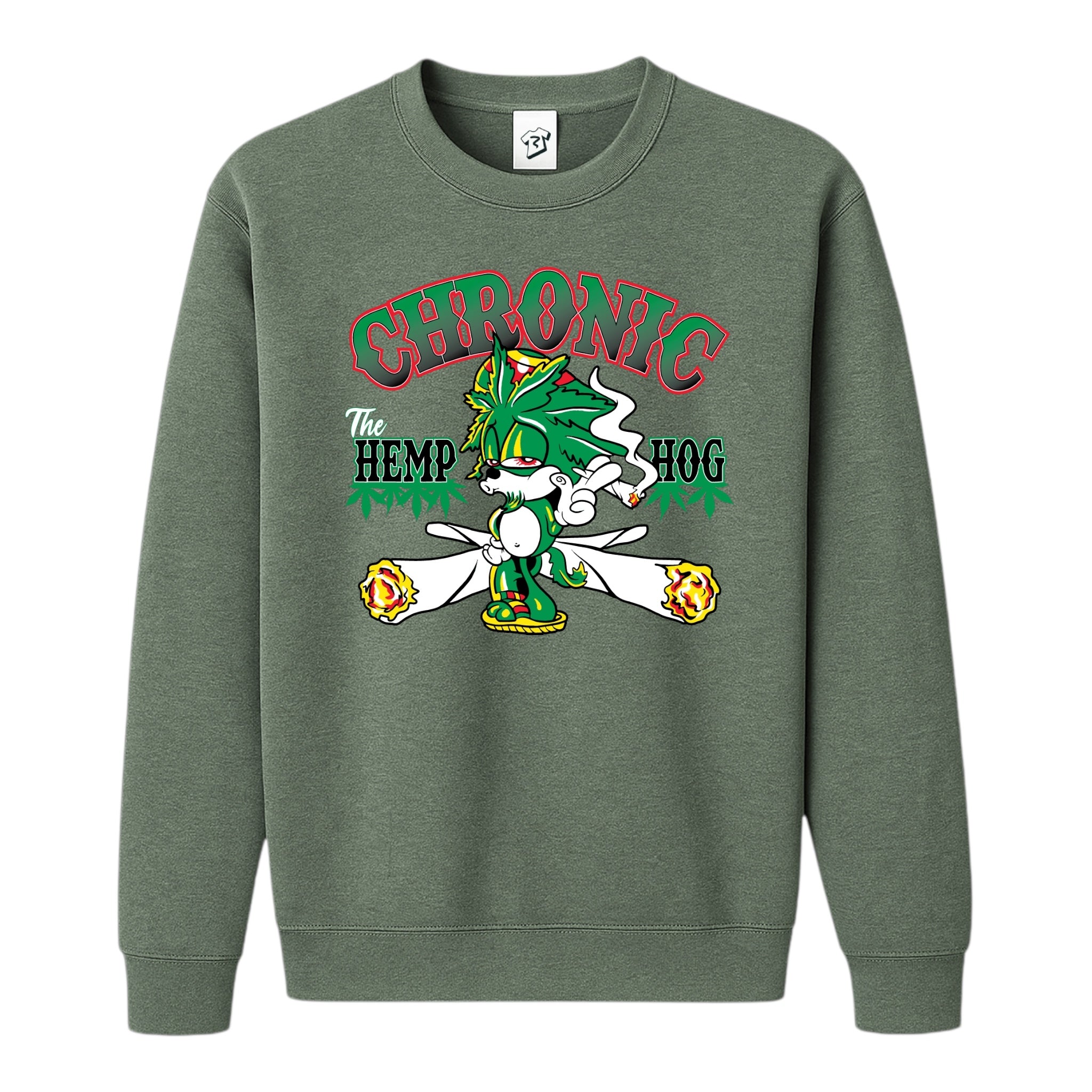 Tees Club crewneck sweatshirt Chronic Hemp Dog - Sweatshirt Black Size M detail