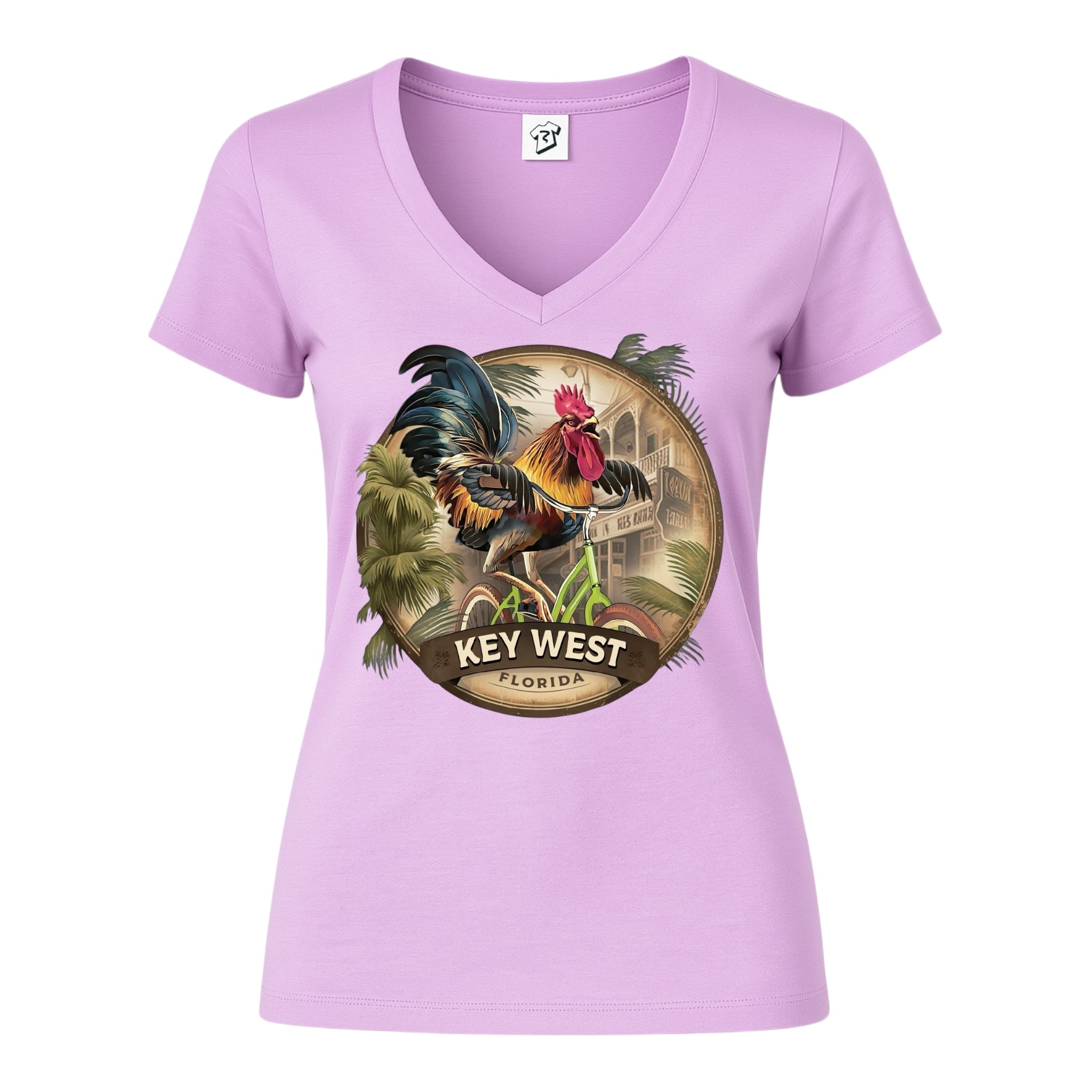 Tees Club v-neck t-shirt Bike Rooster KW - V-Neck Tee Black Size M detail