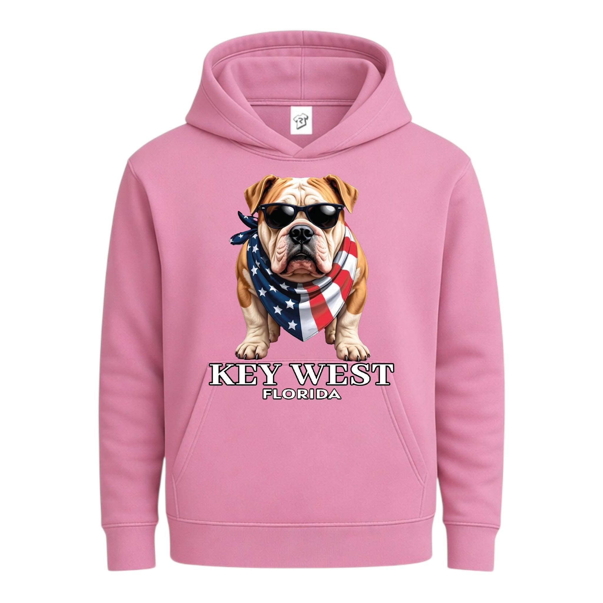 Tees Club streetwear hoodie Bulldog KW - Hoodie Navy Size S back view