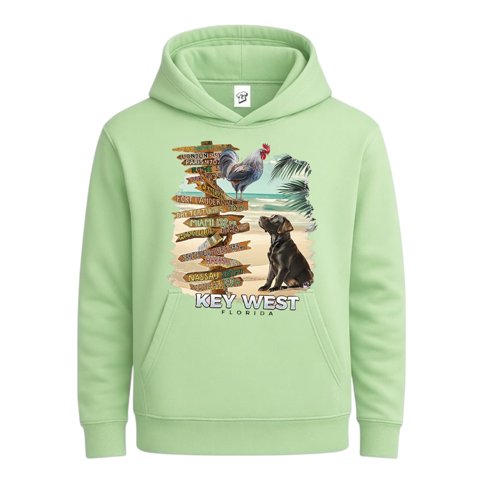 Tees Club streetwear hoodie Dog and Rooster KW - Hoodie Navy Size M detail