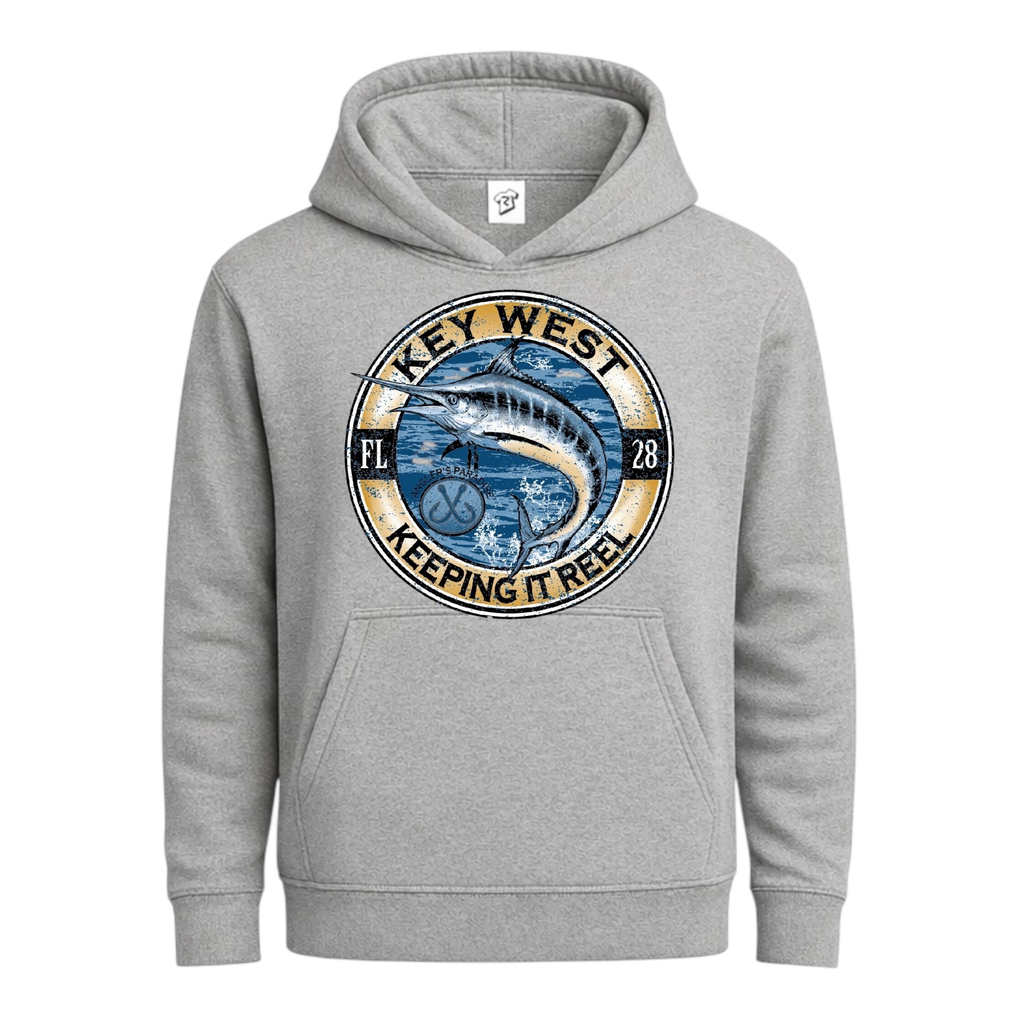 Tees Club streetwear hoodie Marlin Fish KW - Hoodie Navy Size S front view