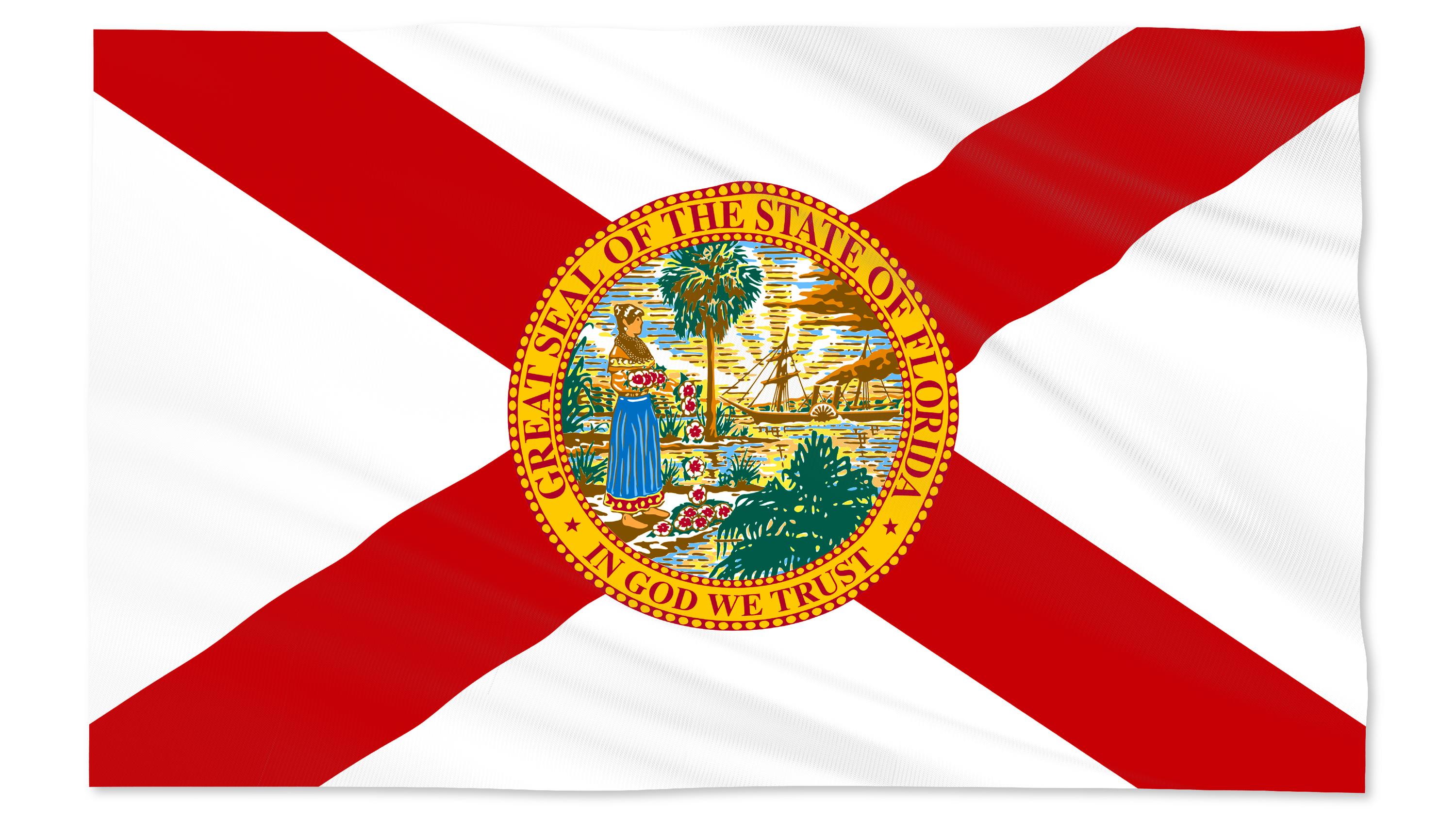 Tees Club baseball cap Florida State Flag (3'x5') detail