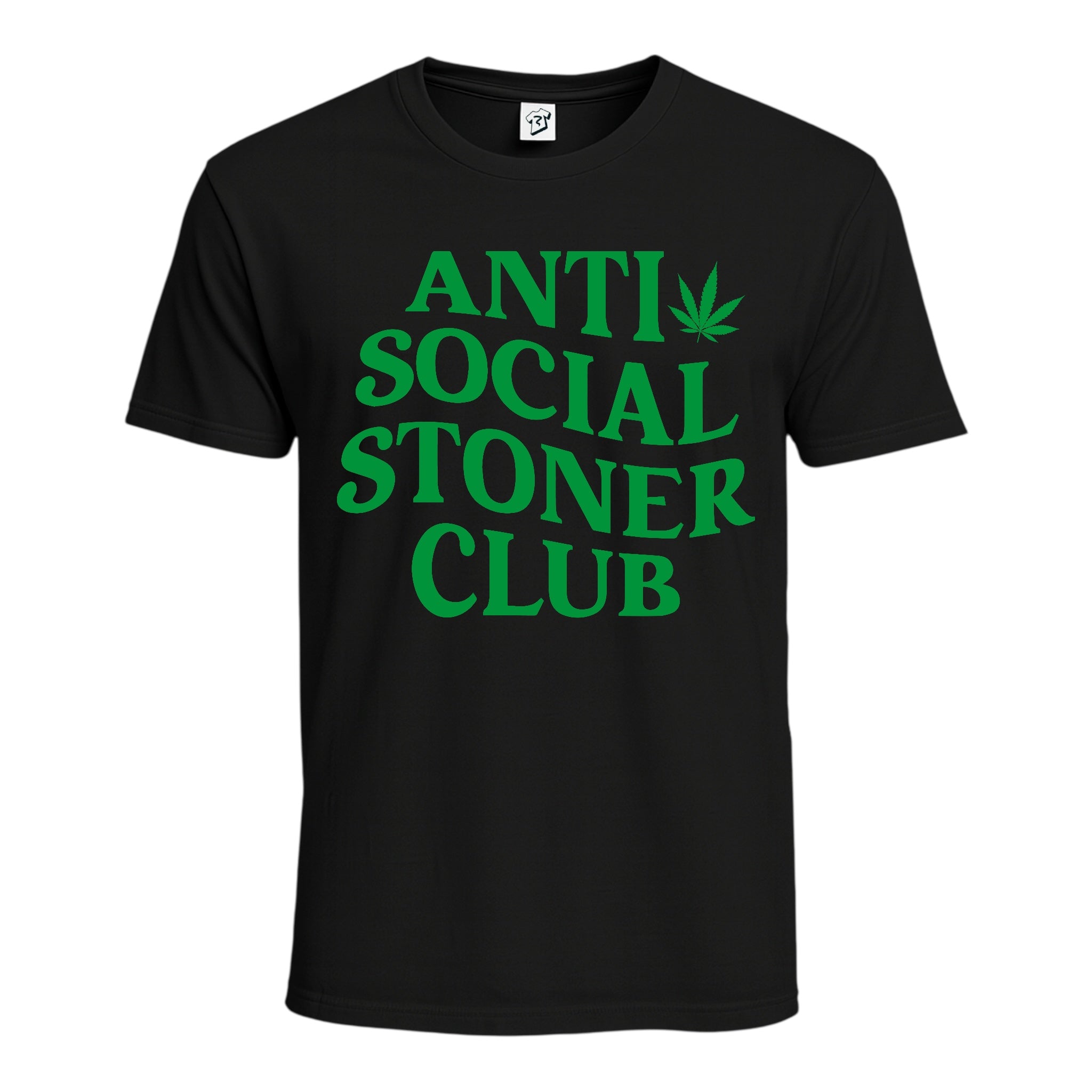 Tees Club graphic tee Anti Social Stoner Club - Cotton Tee Navy Size L detail