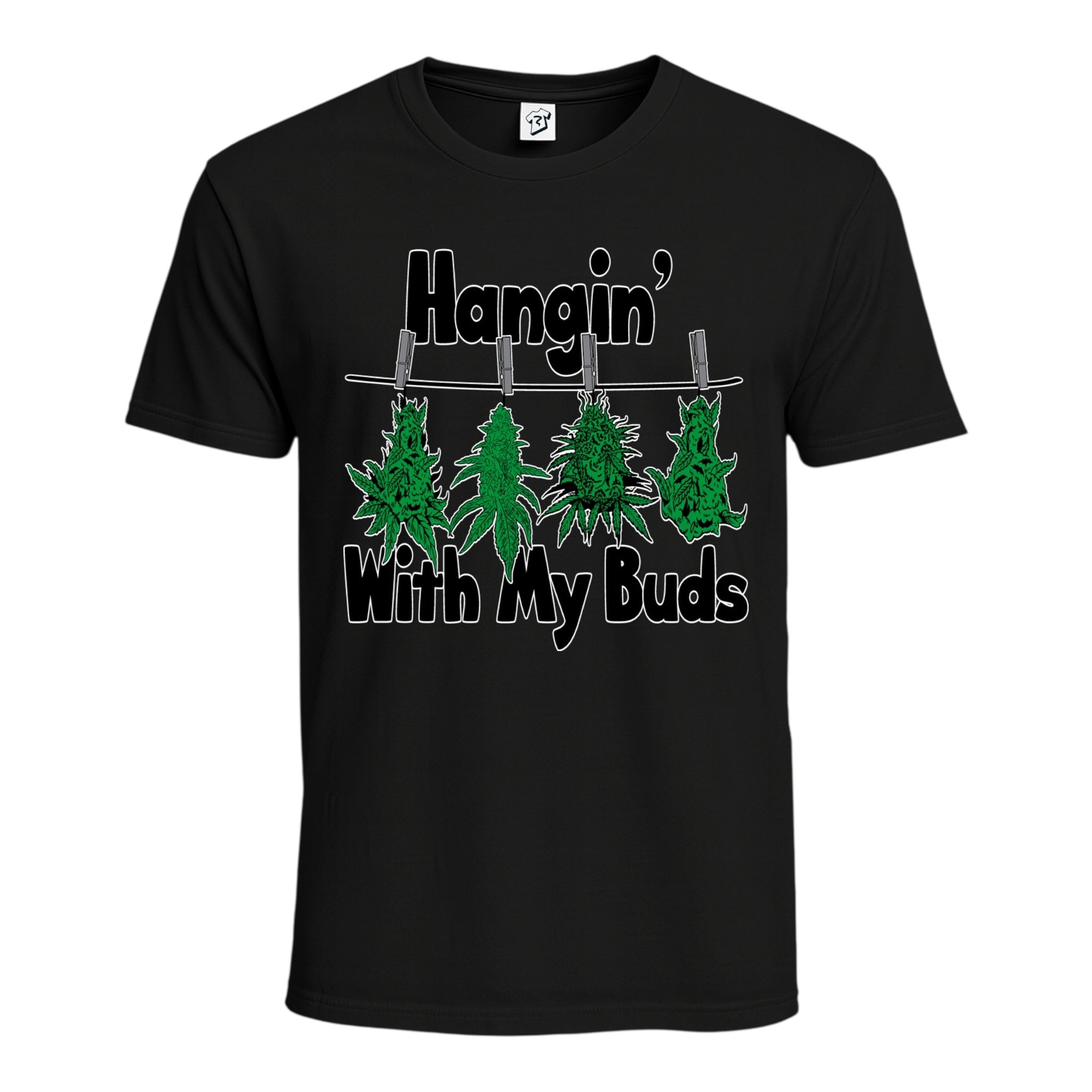 Tees Club graphic tee Hangin' With My Buds - Cotton Tee Navy Size L detail