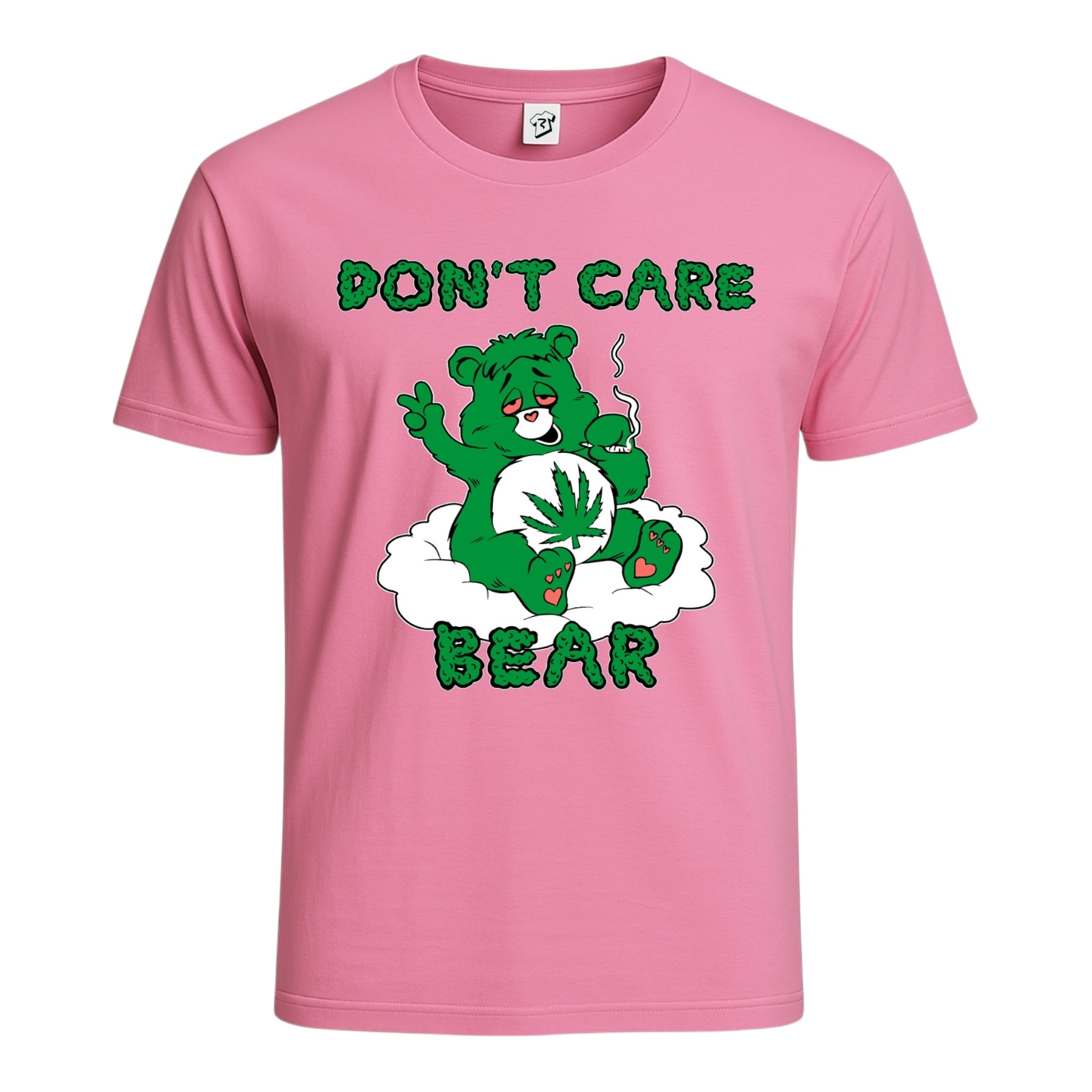 Tees Club graphic tee Don't Care Lazy Bear - Cotton Tee Navy Size XL detail