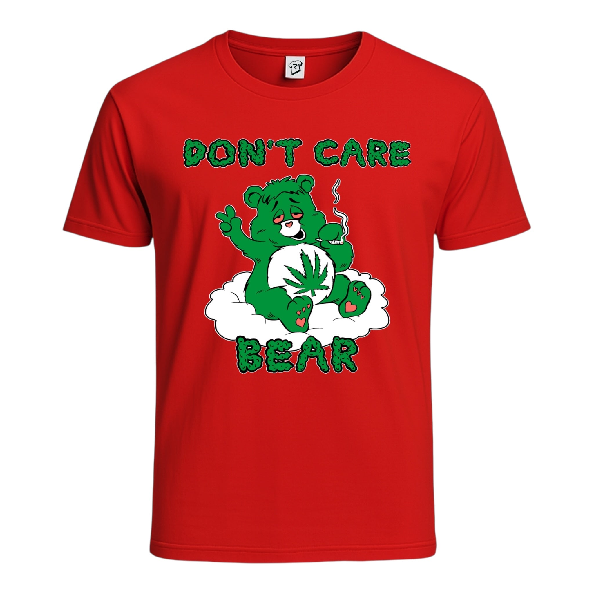 Tees Club graphic tee Don't Care Lazy Bear - Cotton Tee Navy Size 3XL detail