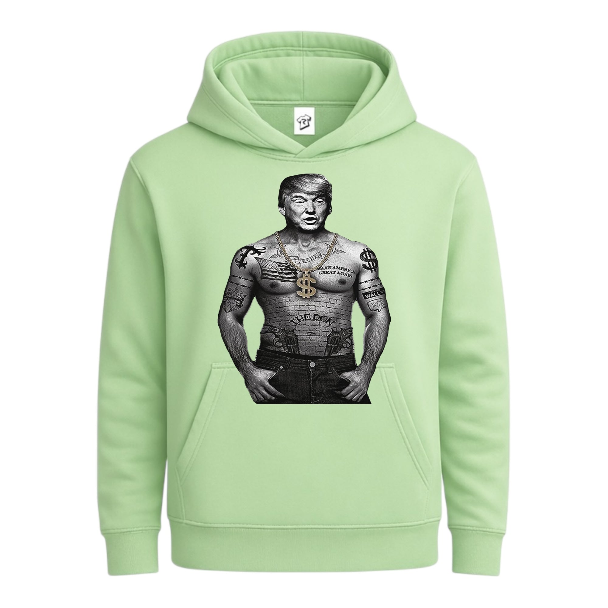 Tees Club streetwear hoodie Trump Tattooed - Hoodie Navy Size S front view