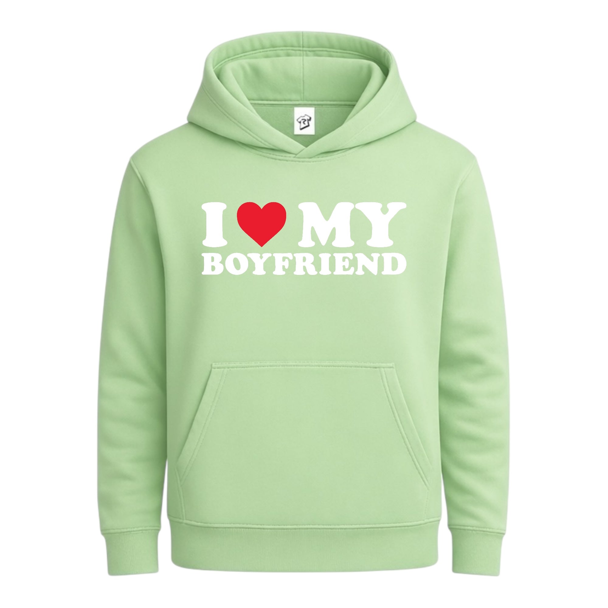 Tees Club streetwear hoodie I Love My Boyfriend - Hoodie Navy Size S front view