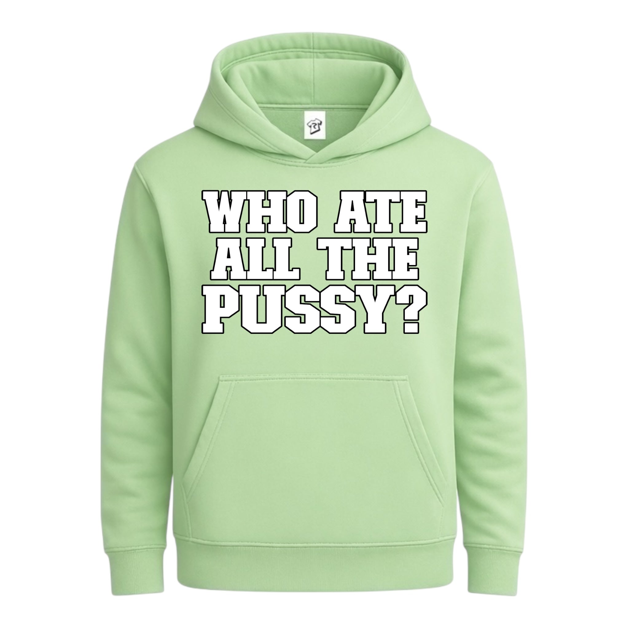 Tees Club streetwear hoodie Who Ate All The Pussy? - Hoodie Navy Size S front view