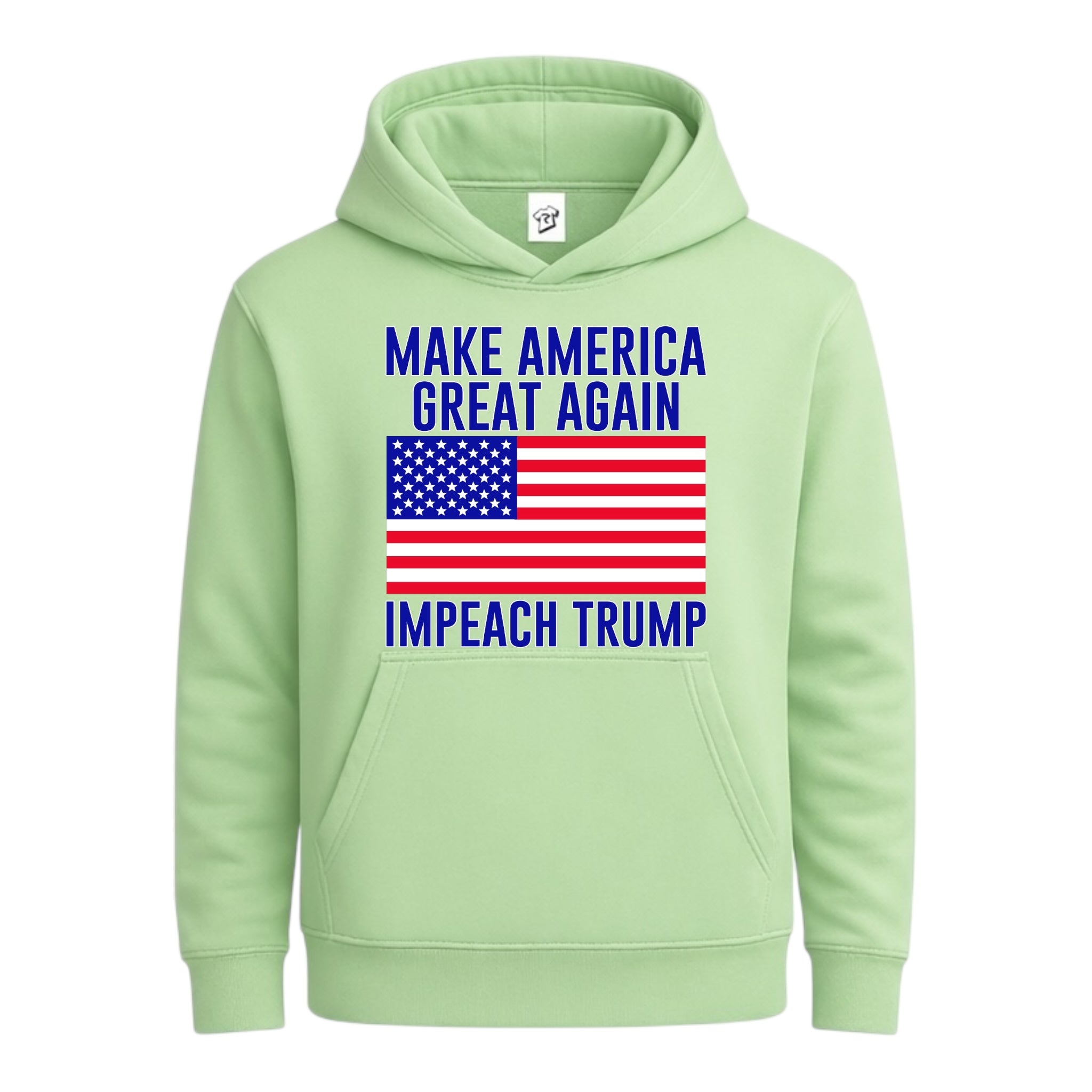 Tees Club streetwear hoodie Impeach Trump - Hoodie Navy Size S front view