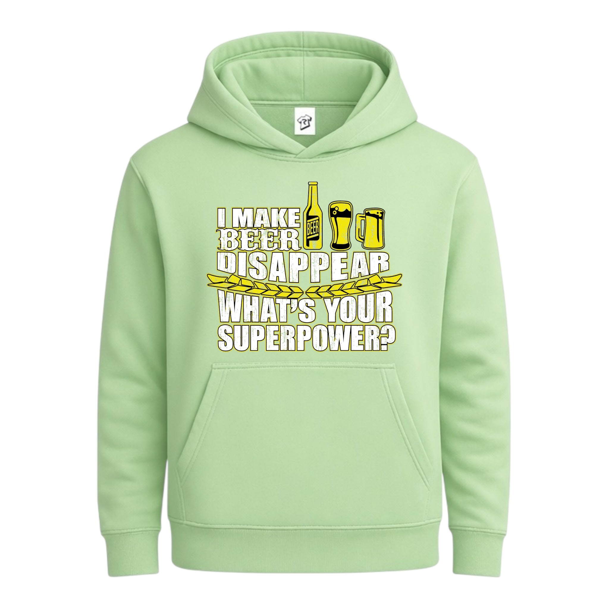 Tees Club streetwear hoodie I Make Beer Disappear What's Your Superpower? - Hoodie Navy Size L detail