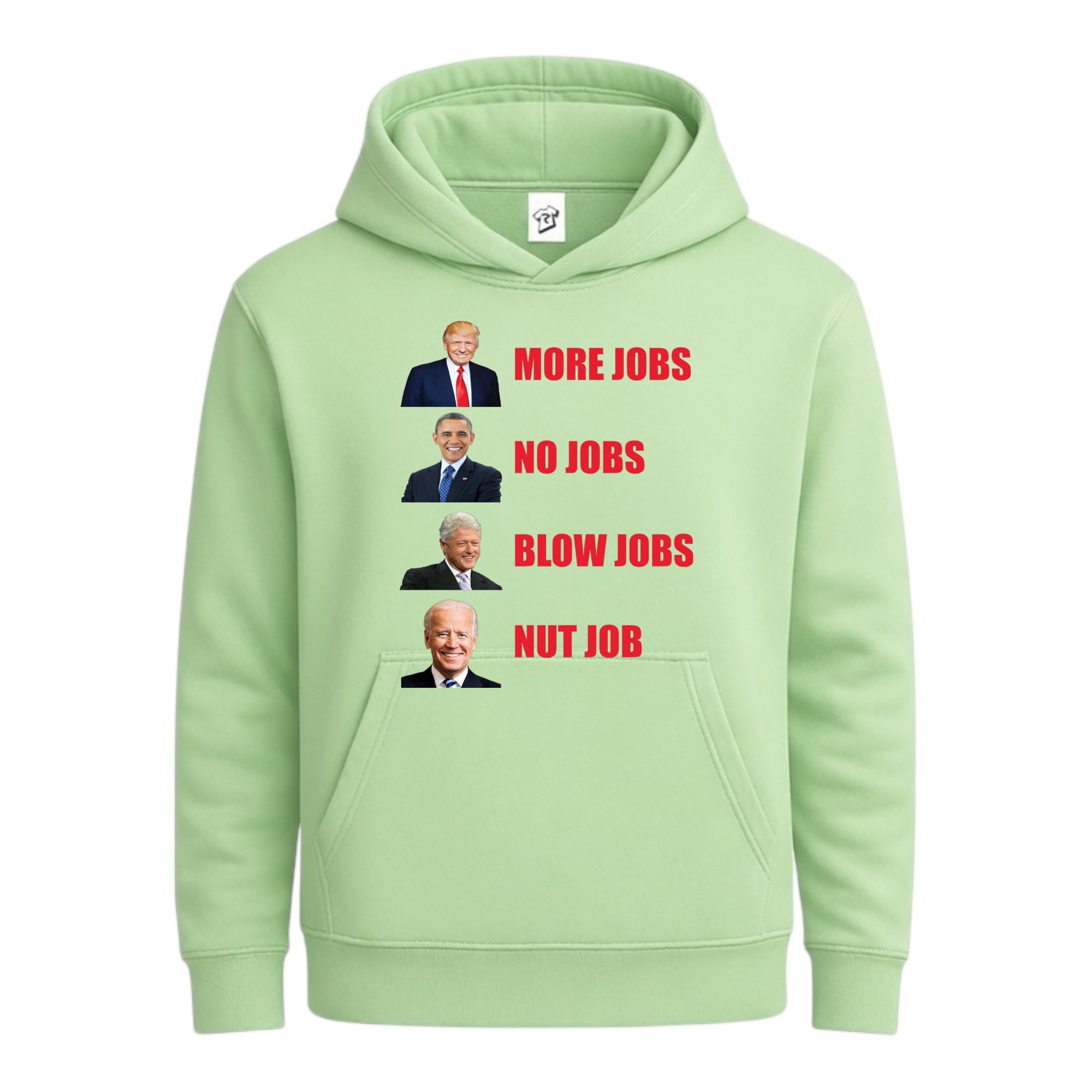 Tees Club streetwear hoodie More Jobs No Jobs - Hoodie Navy Size S front view