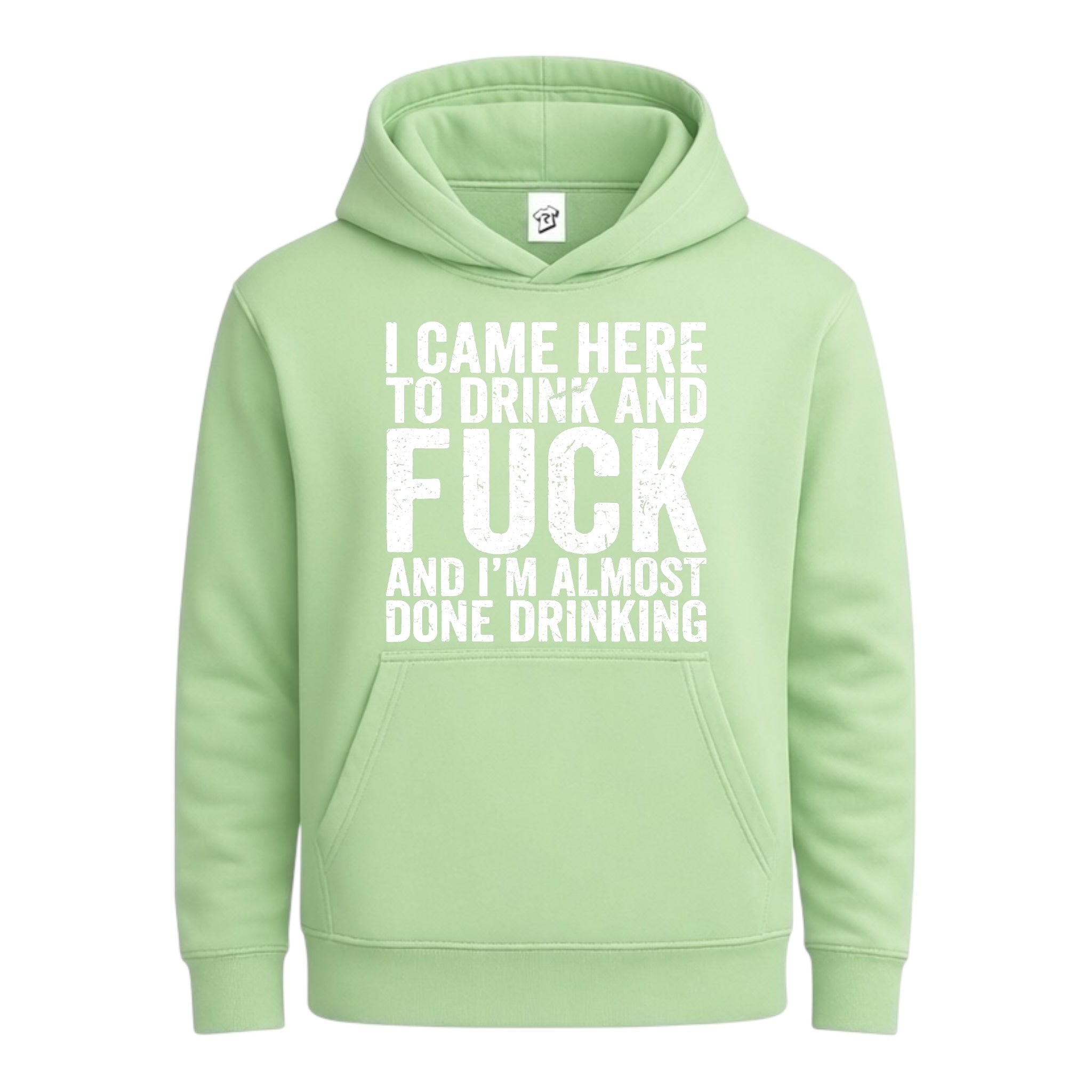 Tees Club streetwear hoodie I Came Here to Drink and Fuck - Hoodie Navy Size L detail