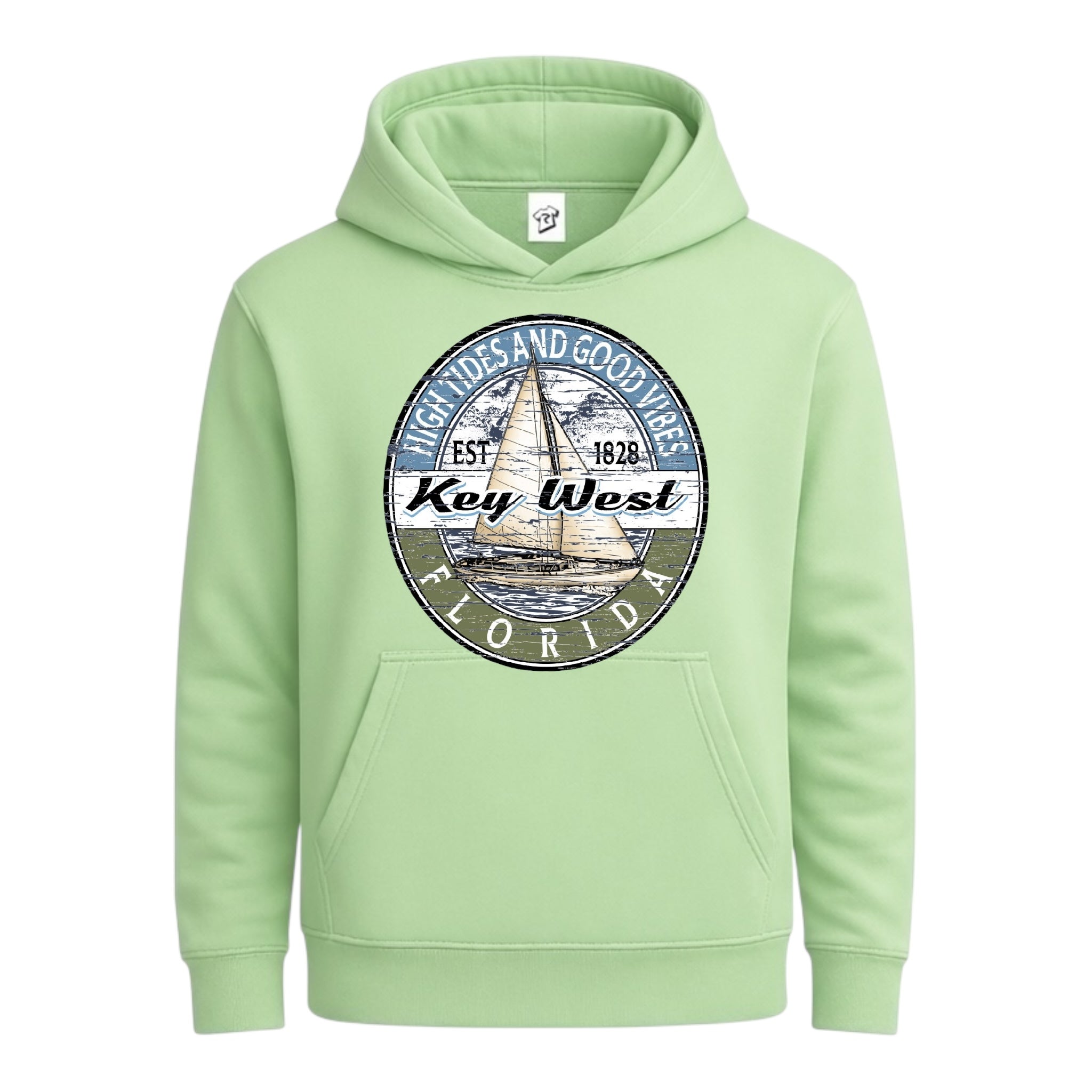 Tees Club streetwear hoodie Sail Boat KW - Hoodie Navy Size S back view
