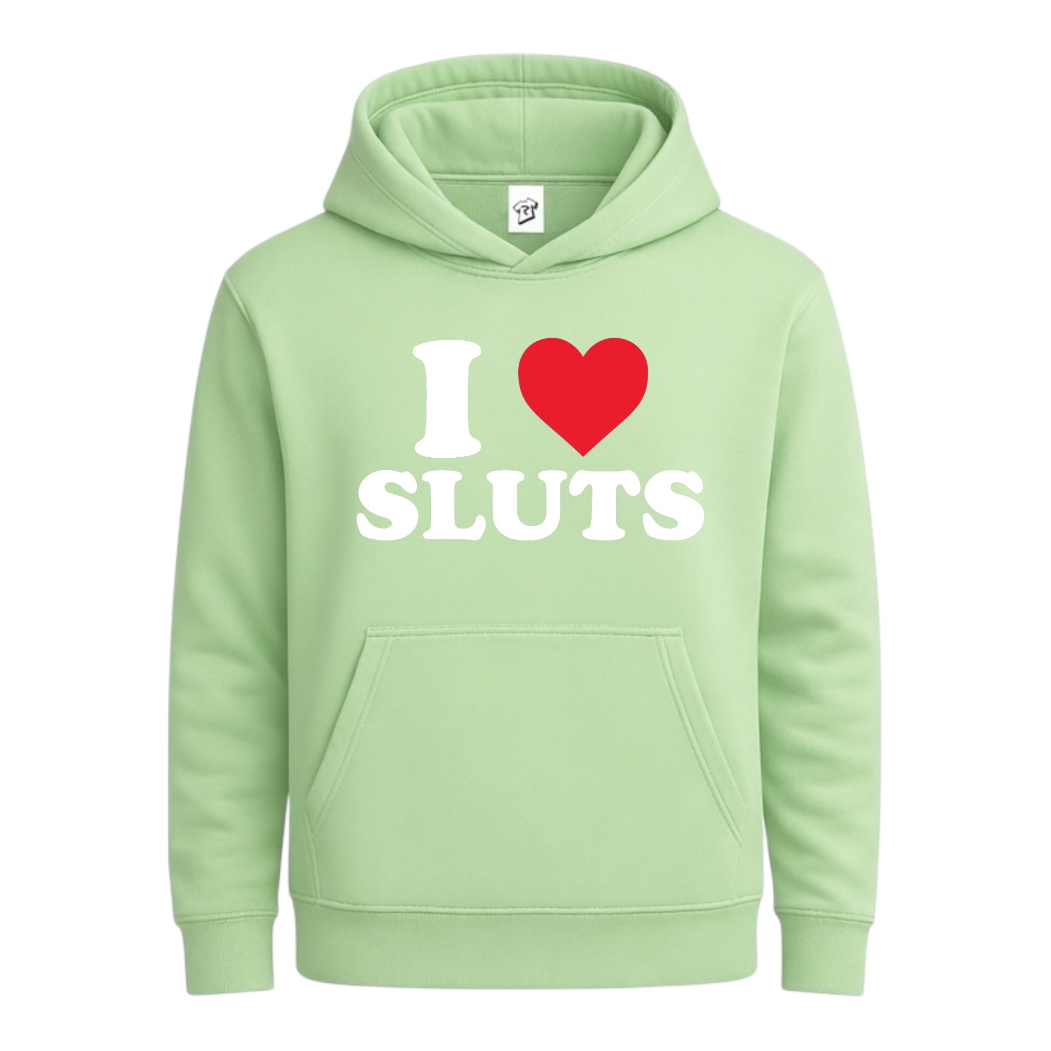 Tees Club streetwear hoodie I Love Sluts - Hoodie Navy Size L detail