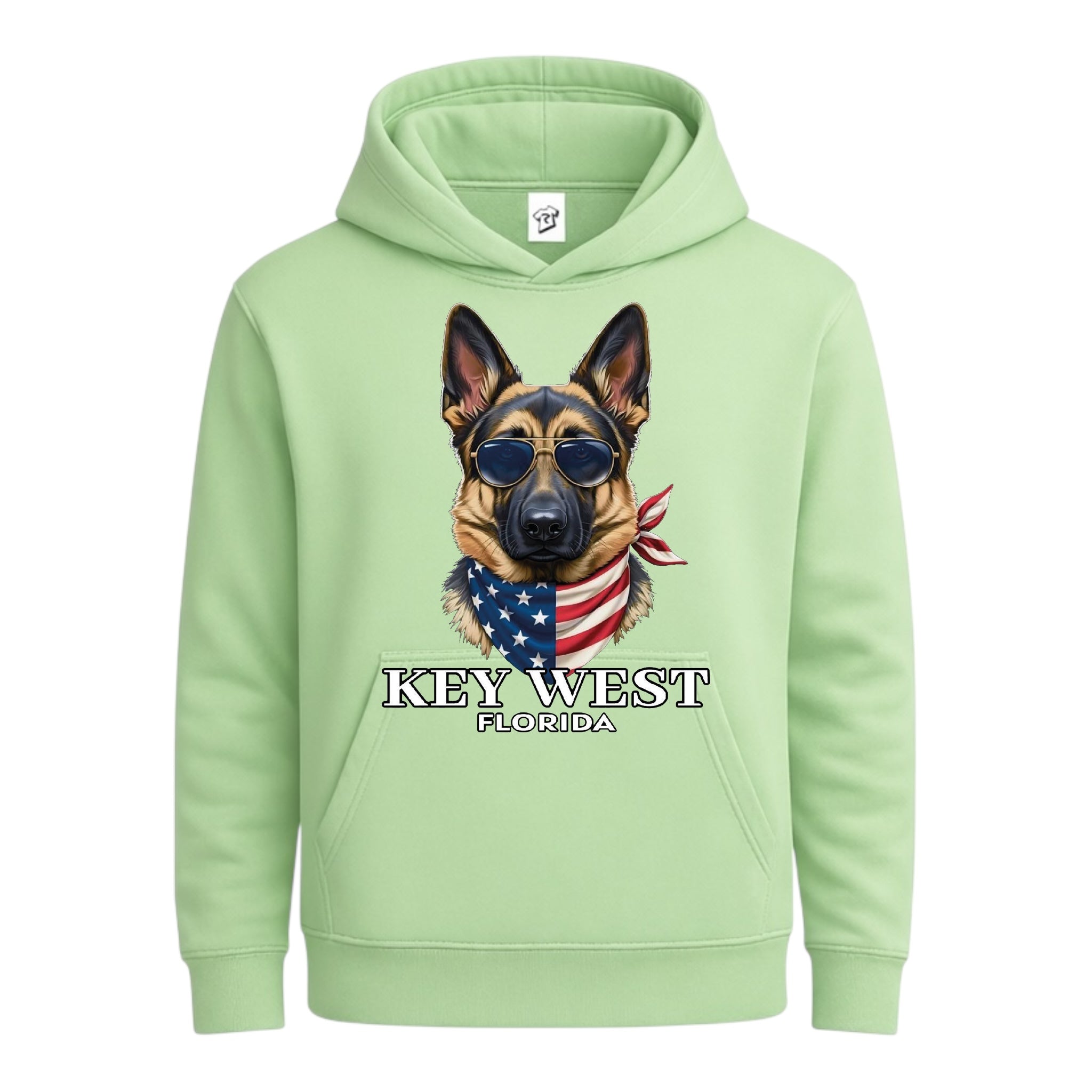 Tees Club streetwear hoodie German Shepherd KW - Hoodie Navy Size S front view