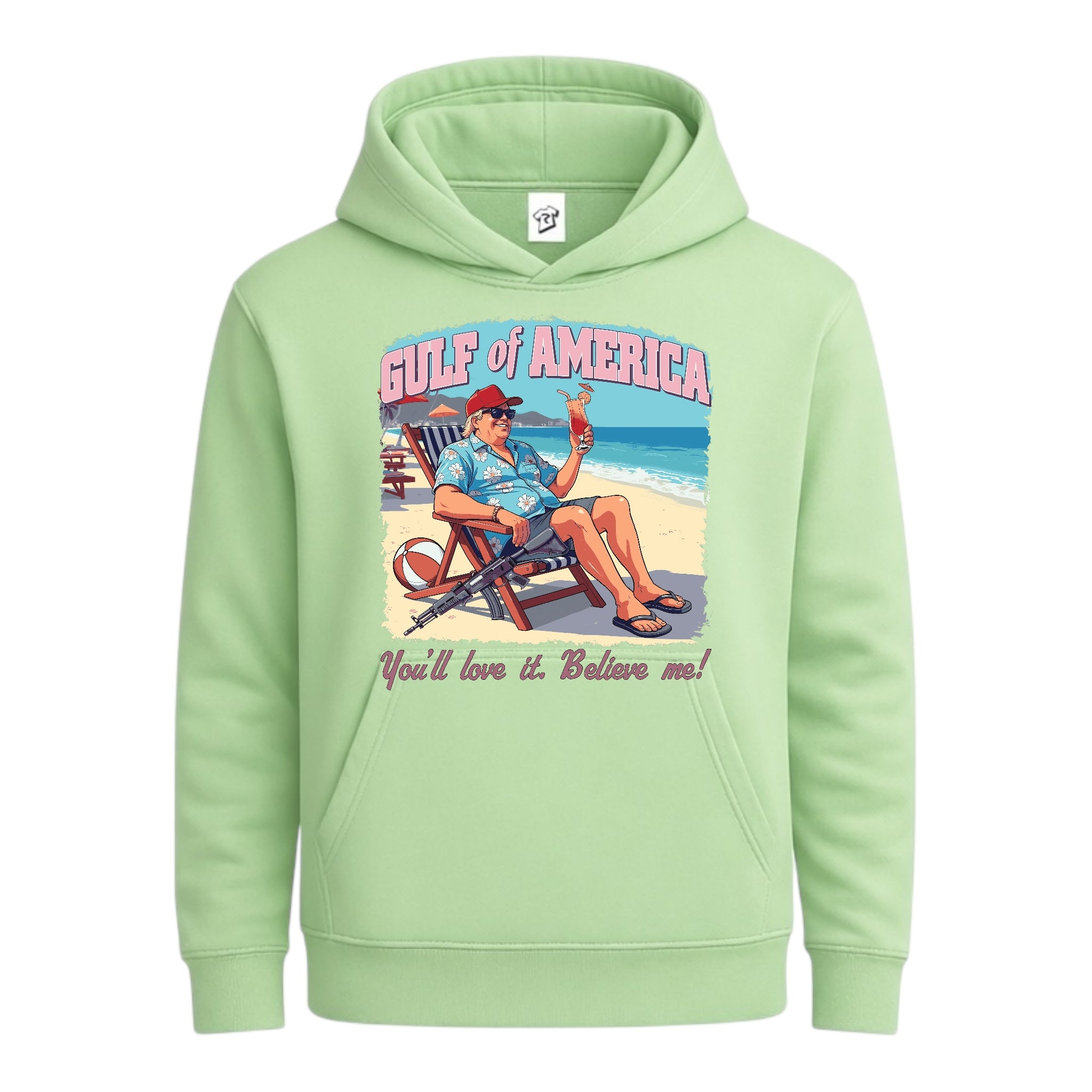 Tees Club streetwear hoodie Gulf of America You'll Love It Believe Me - Hoodie Navy Size L detail