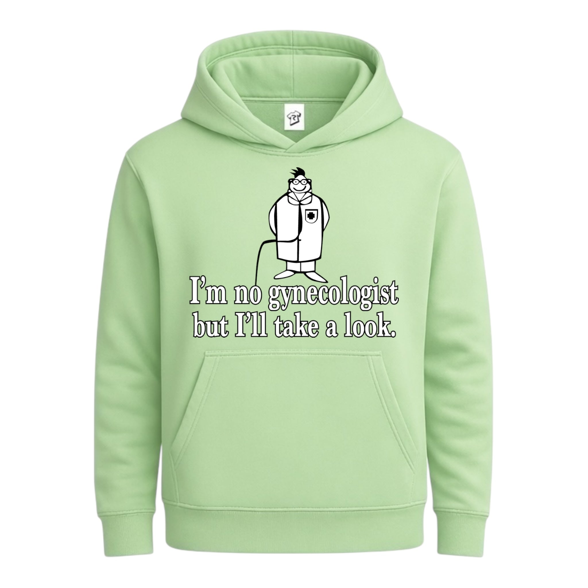 Tees Club streetwear hoodie I'm No Gynecologist But I'll Take a Look - Hoodie Navy Size L detail
