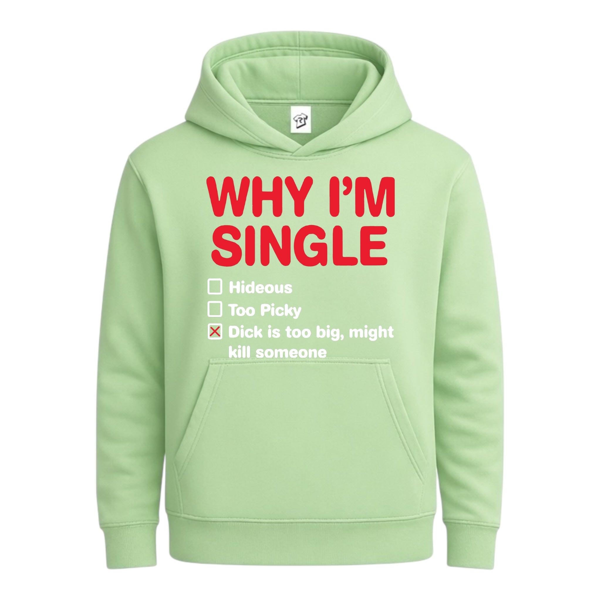 Tees Club streetwear hoodie Why I'm Single? - Hoodie Navy Size L detail