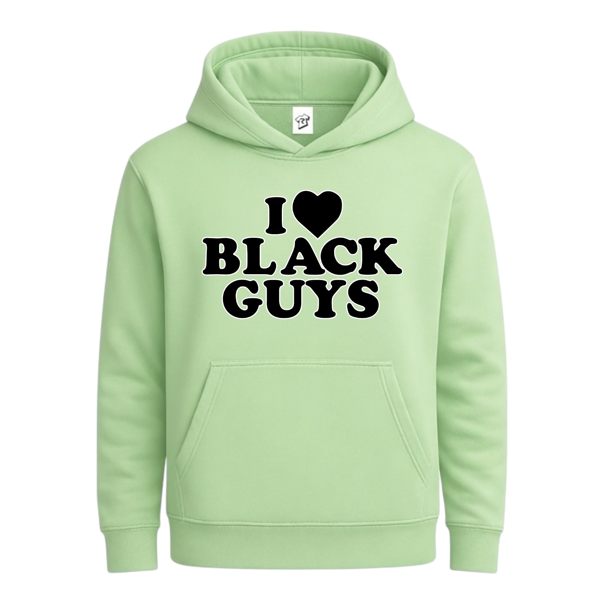 Tees Club streetwear hoodie I Love Black Guys (Black) - Hoodie Navy Size L detail