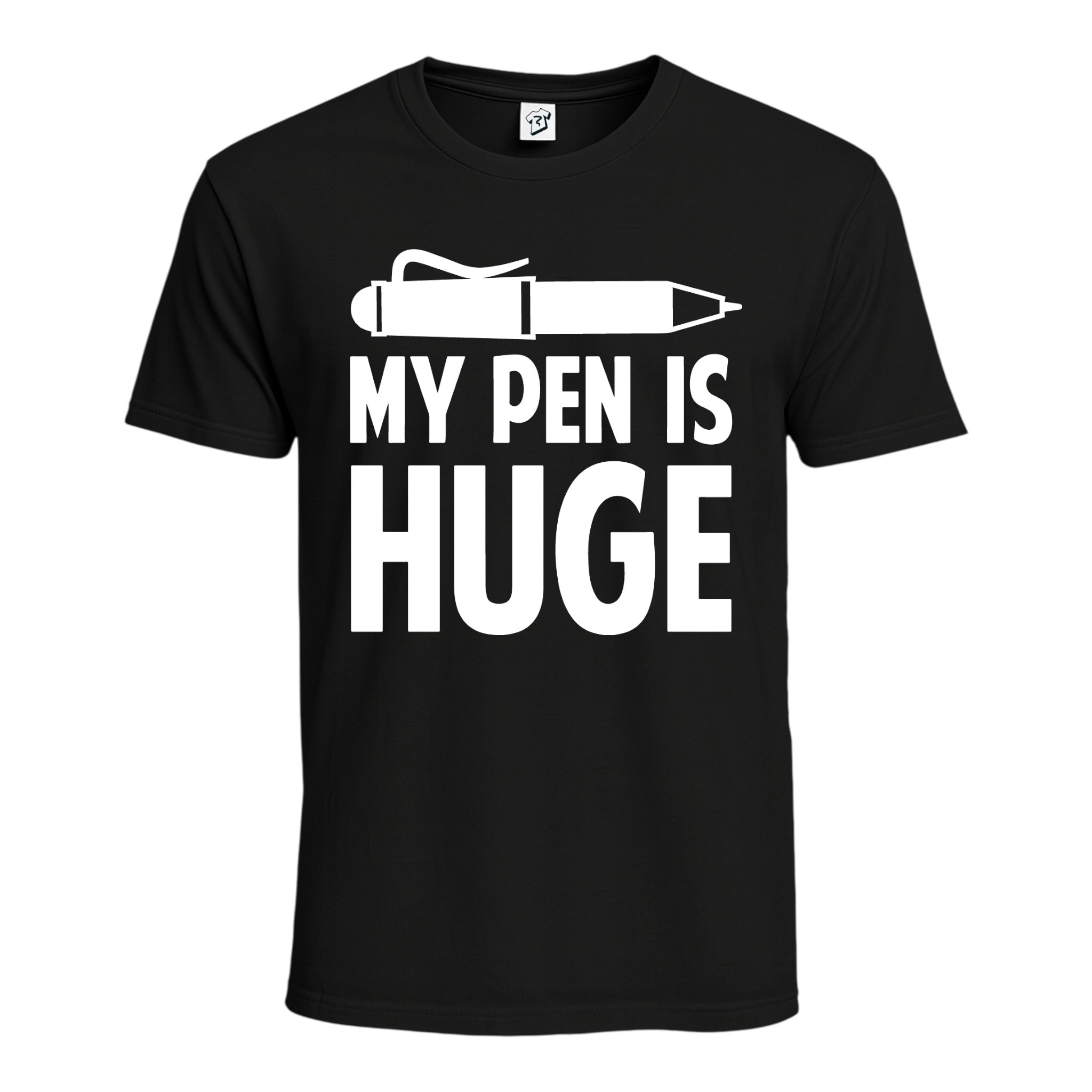 Tees Club graphic tee My Pen Is Huge - Cotton Tee Navy Size L detail