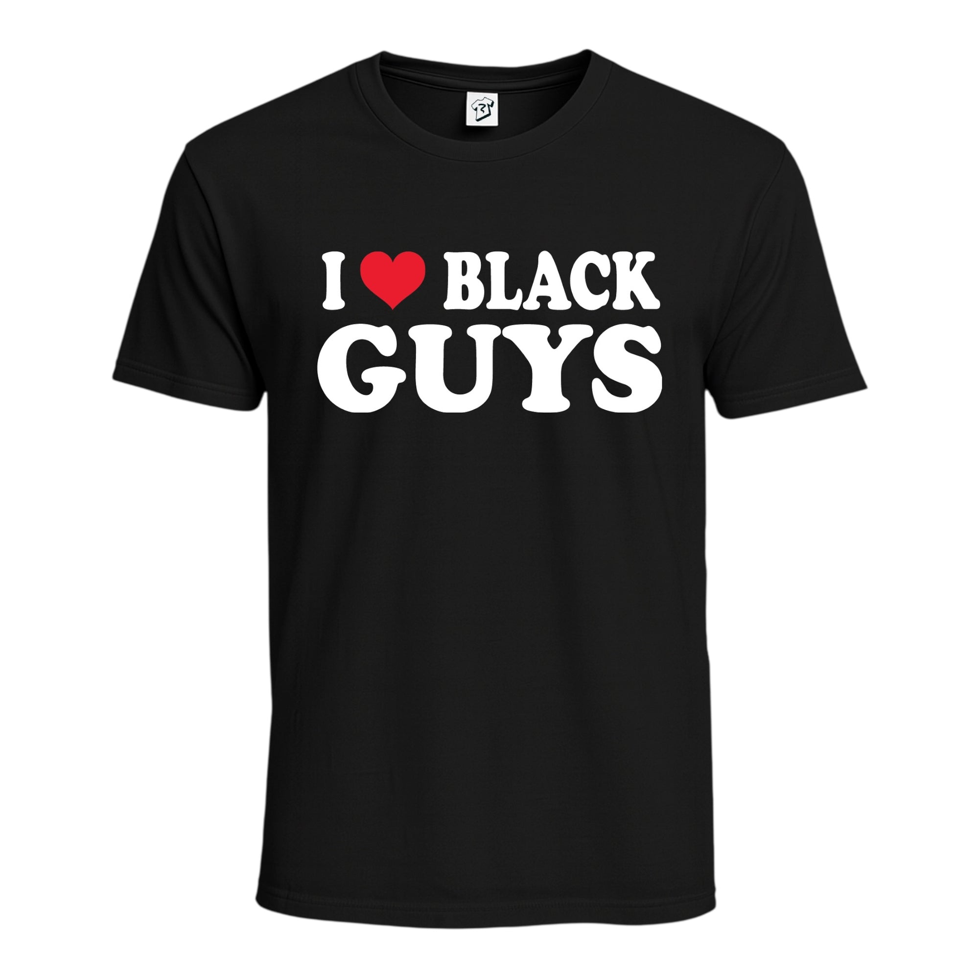Tees Club graphic tee I Love Black Guys - Cotton Tee Navy Size S front view