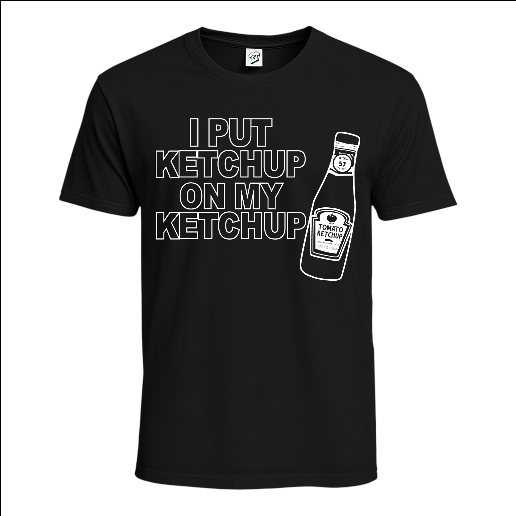 Tees Club graphic tee I Put Ketchup on My Ketchup - Cotton Tee Navy Size M detail