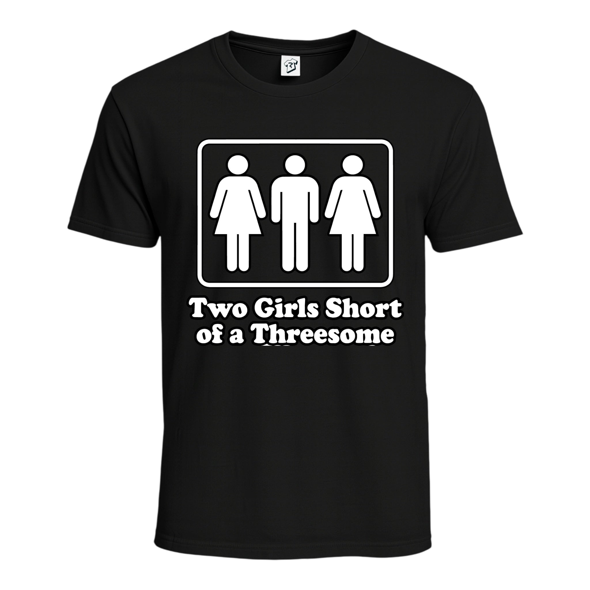 Tees Club graphic tee Two Girls Short of a Threesome - Cotton Tee Navy Size L detail