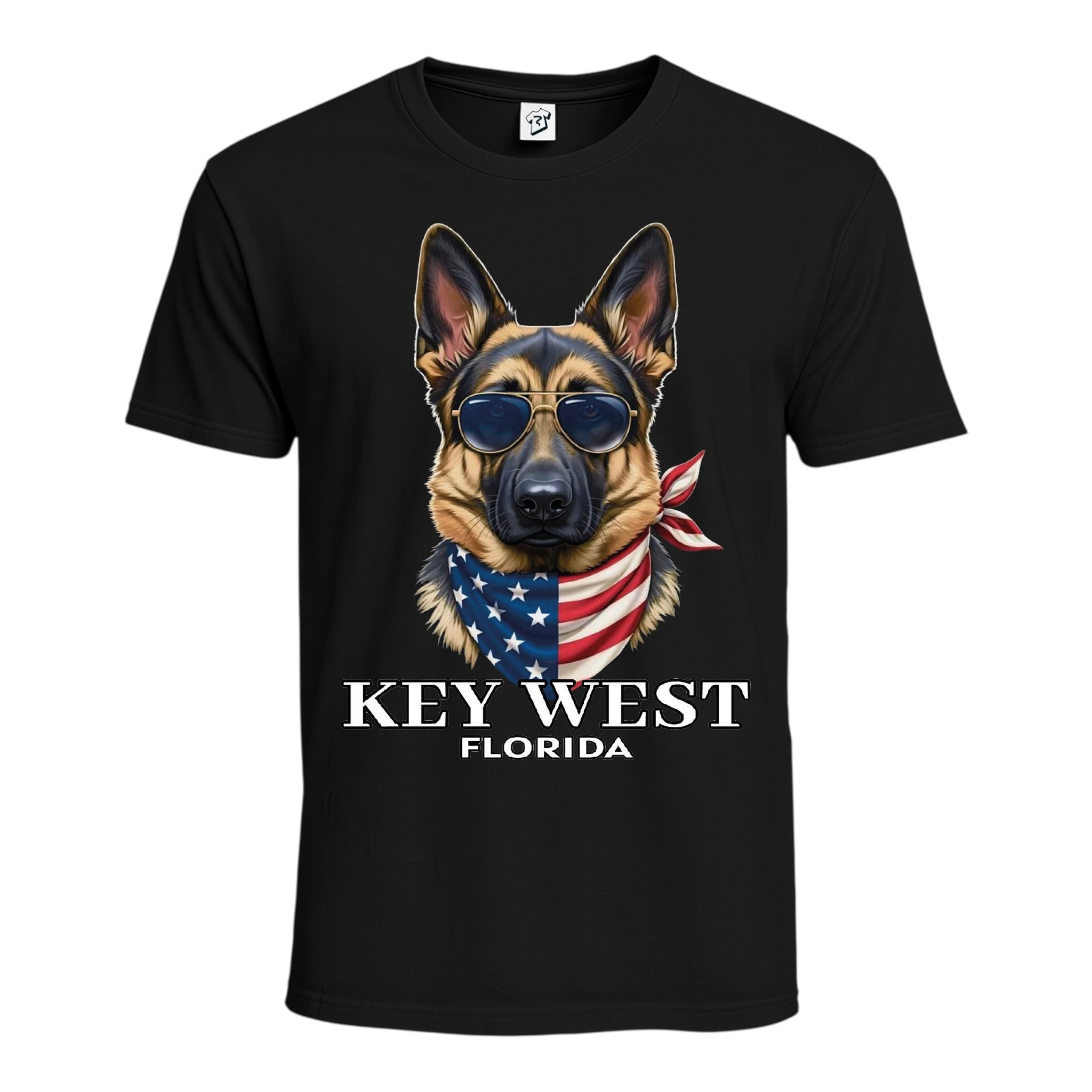 Tees Club graphic tee German Shepherd KW - Cotton Tee Navy Size M detail