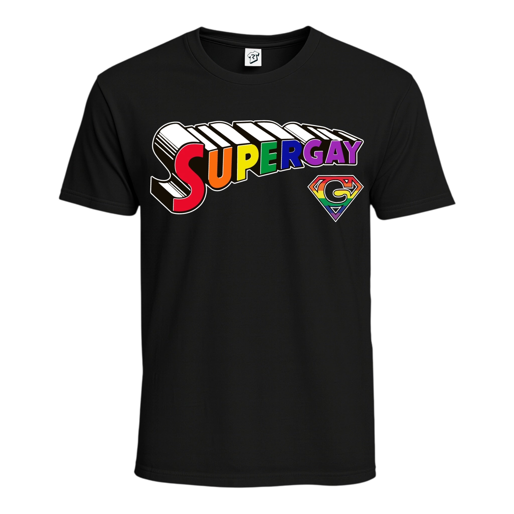 Tees Club graphic tee Supergay - Cotton Tee Navy Size M detail