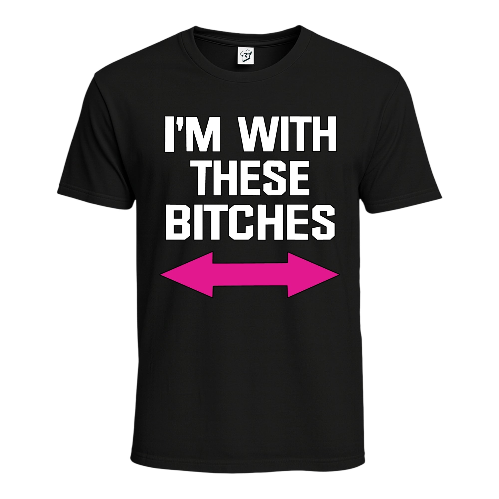 Tees Club graphic tee I'm With These Bitches - Cotton Tee Navy Size S front view