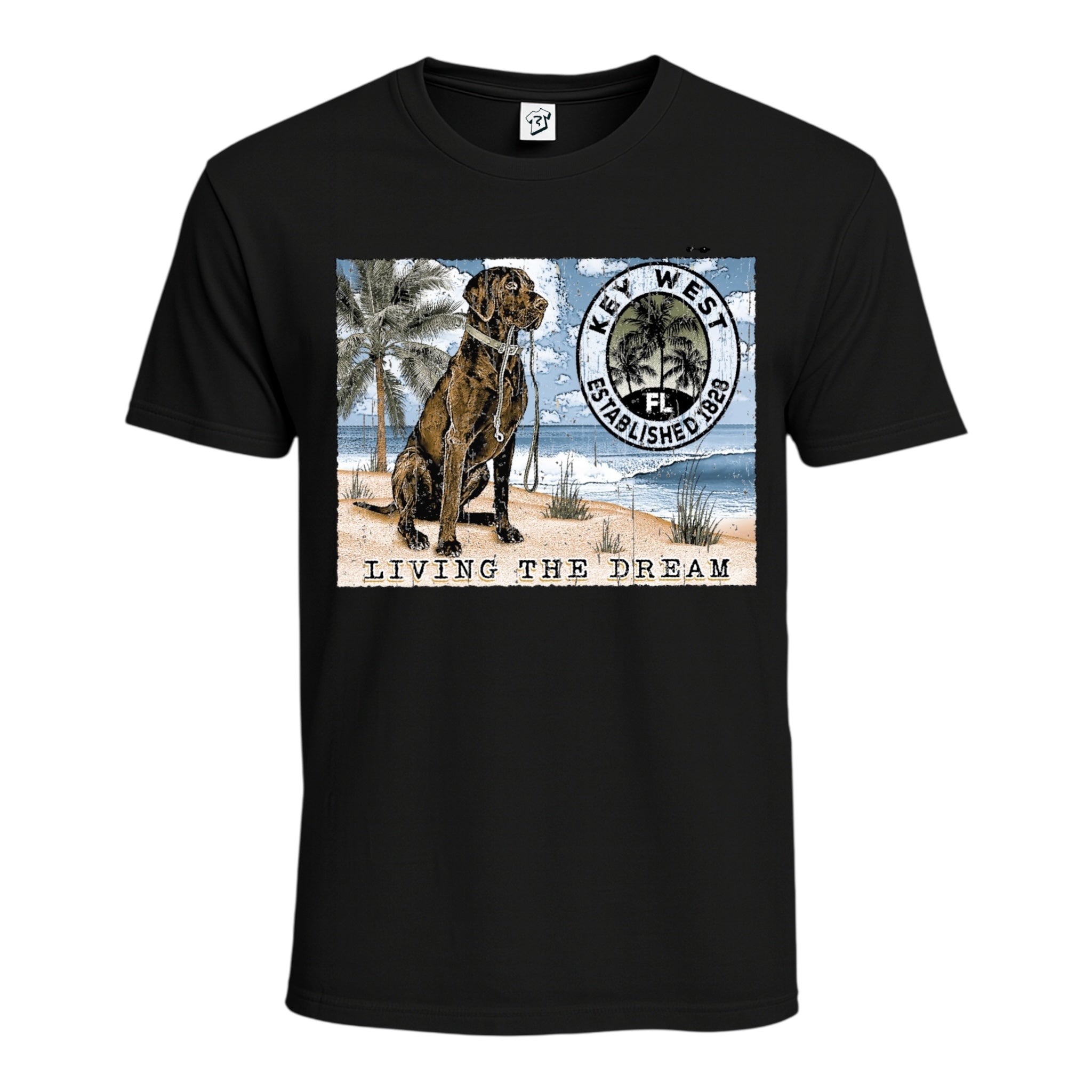 Black Lab Dog KW Cotton Tee