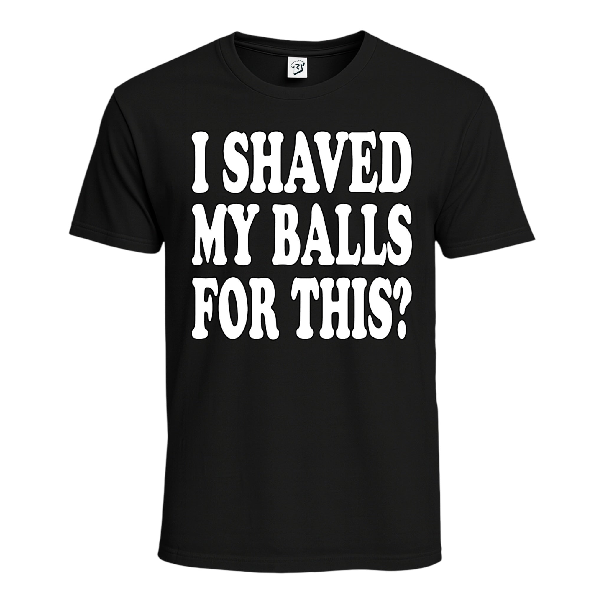 Tees Club graphic tee I Shaved My Balls For This? - Cotton Tee Navy Size M detail