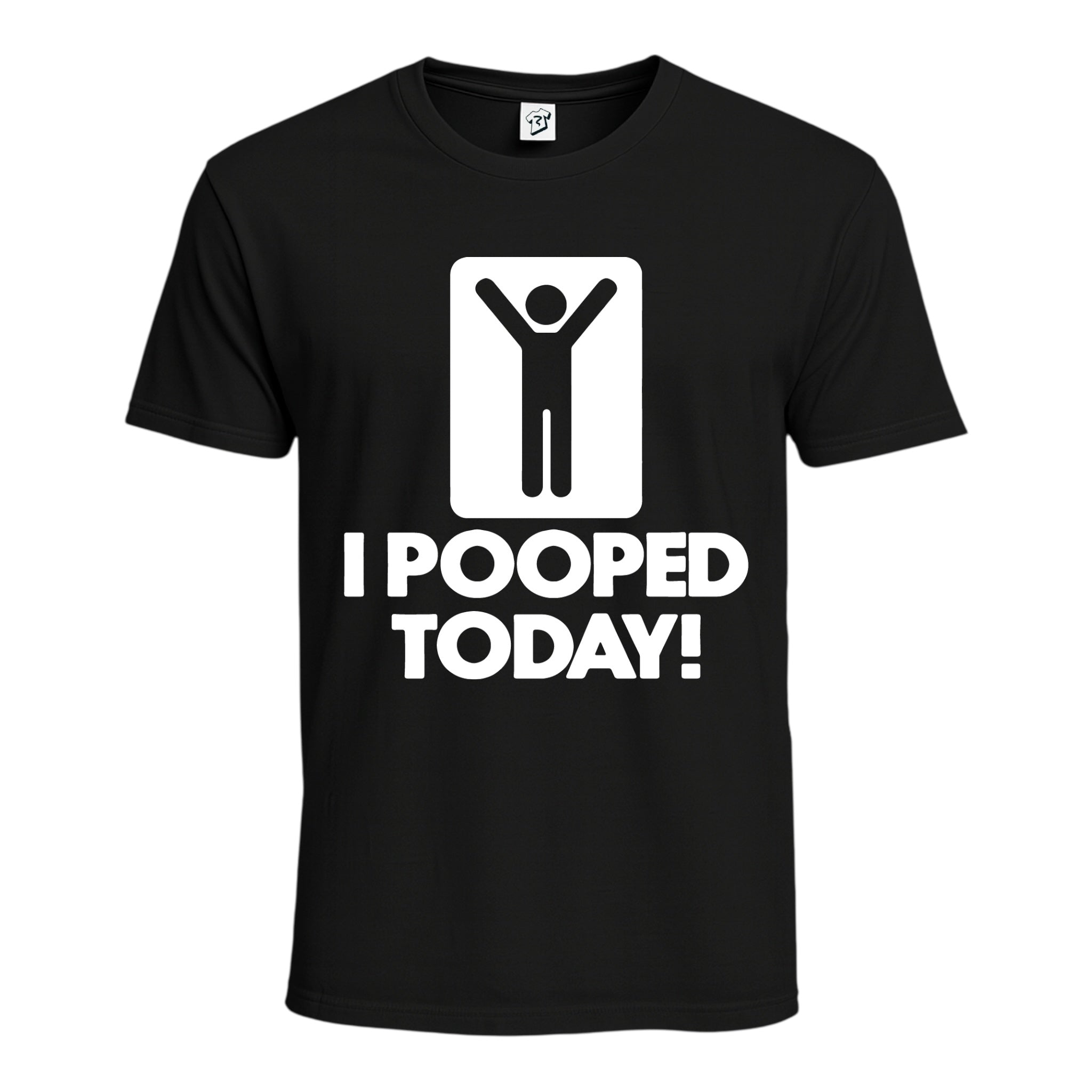 Tees Club graphic tee I Pooped Today - Cotton Tee Navy Size M detail