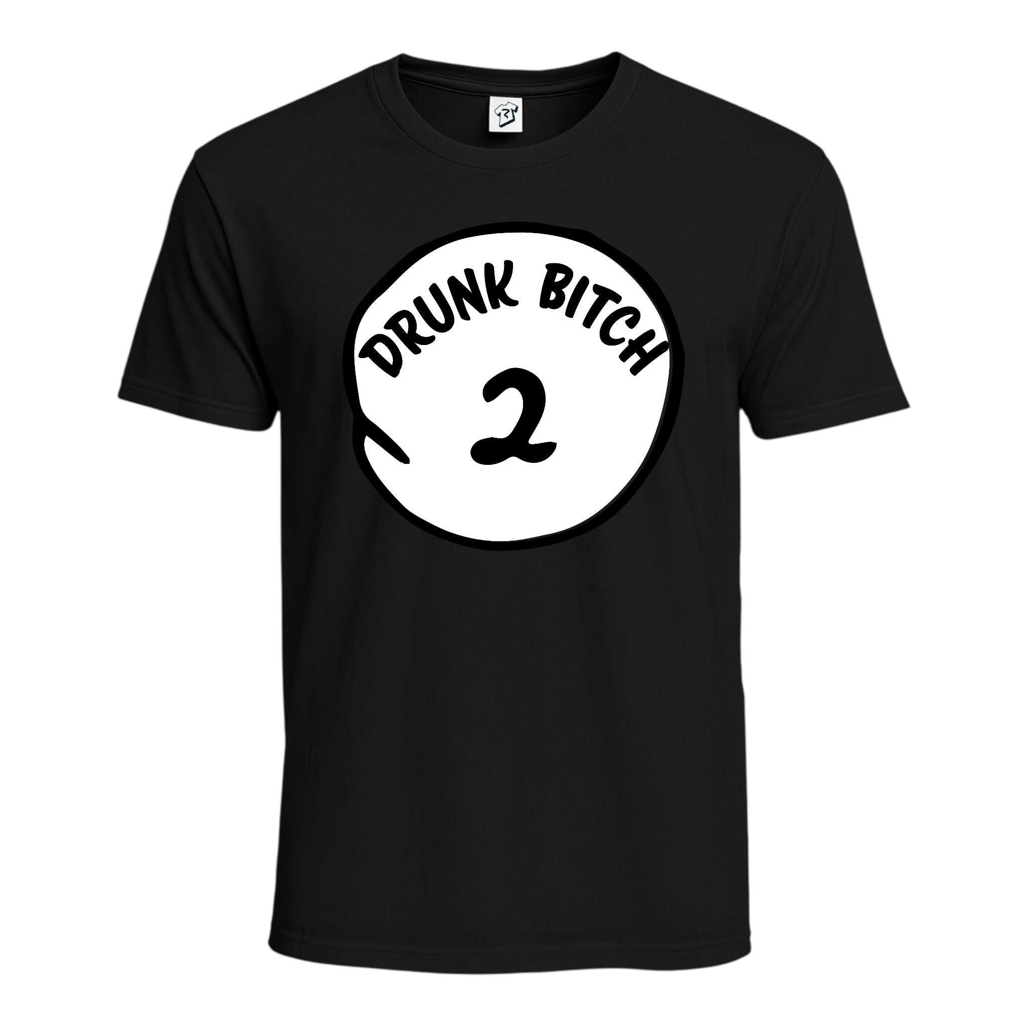 Tees Club graphic tee Drunk Bitch 2 - Cotton Tee Navy Size M detail