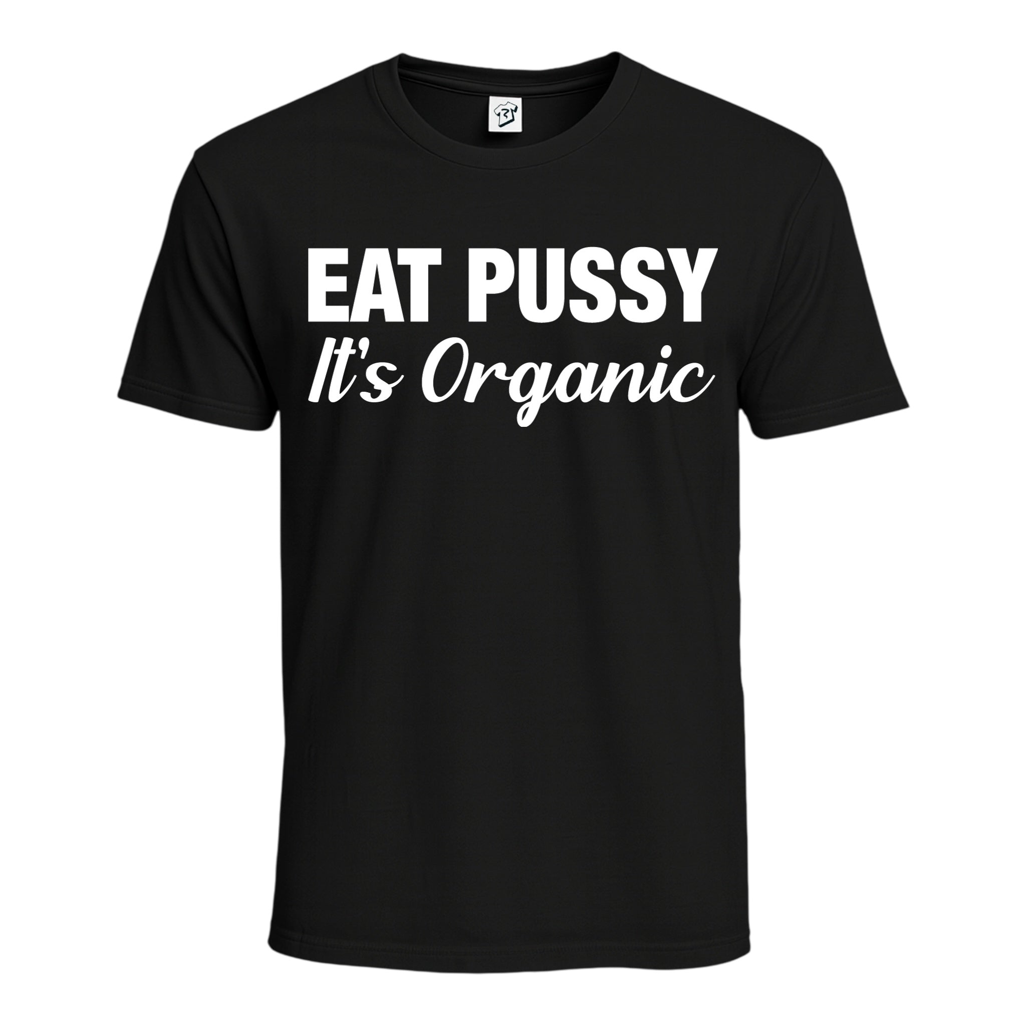 Tees Club graphic tee Eat Pussy It's Organic - Cotton Tee Navy Size M detail