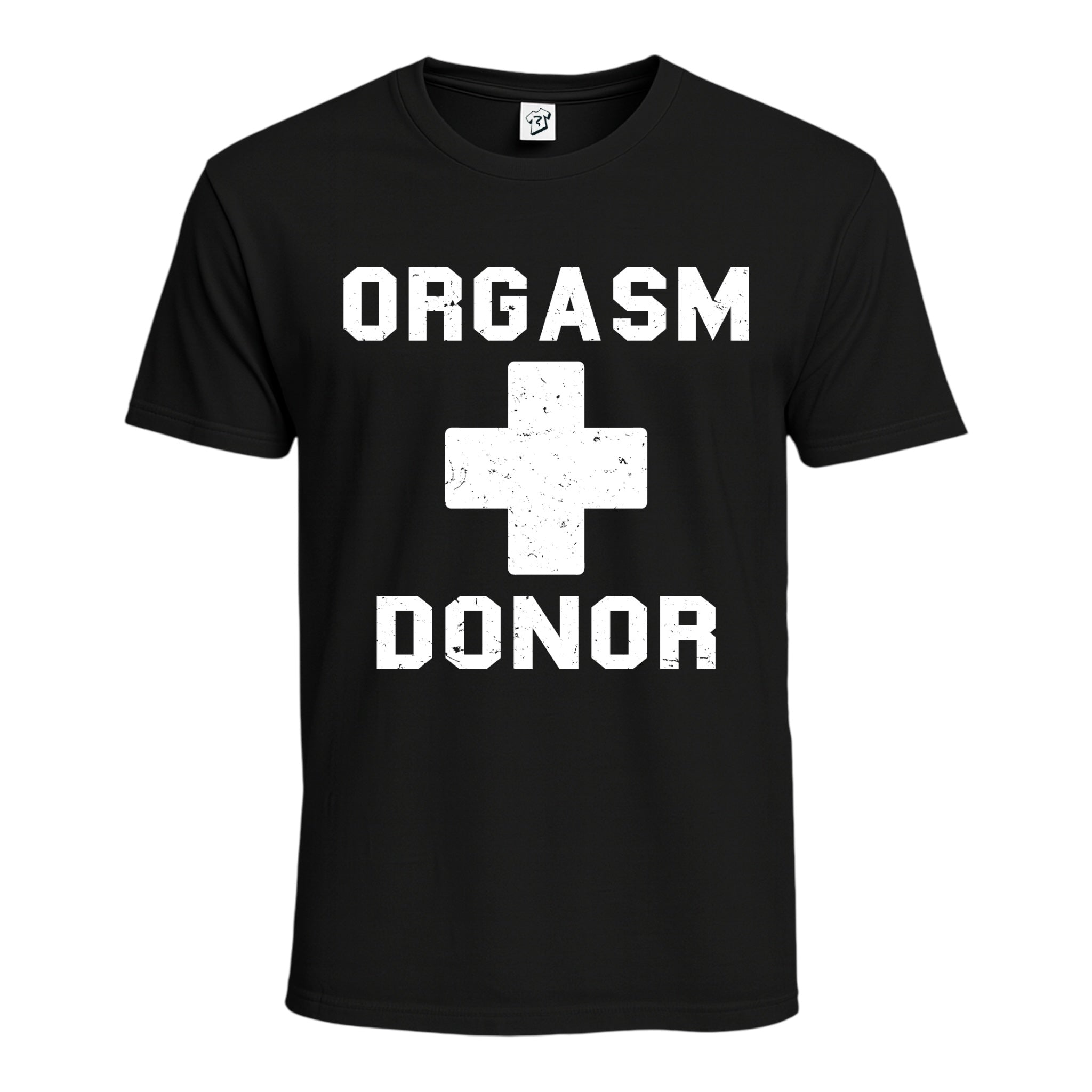 Tees Club graphic tee Orgasm Donor - Cotton Tee Navy Size M detail