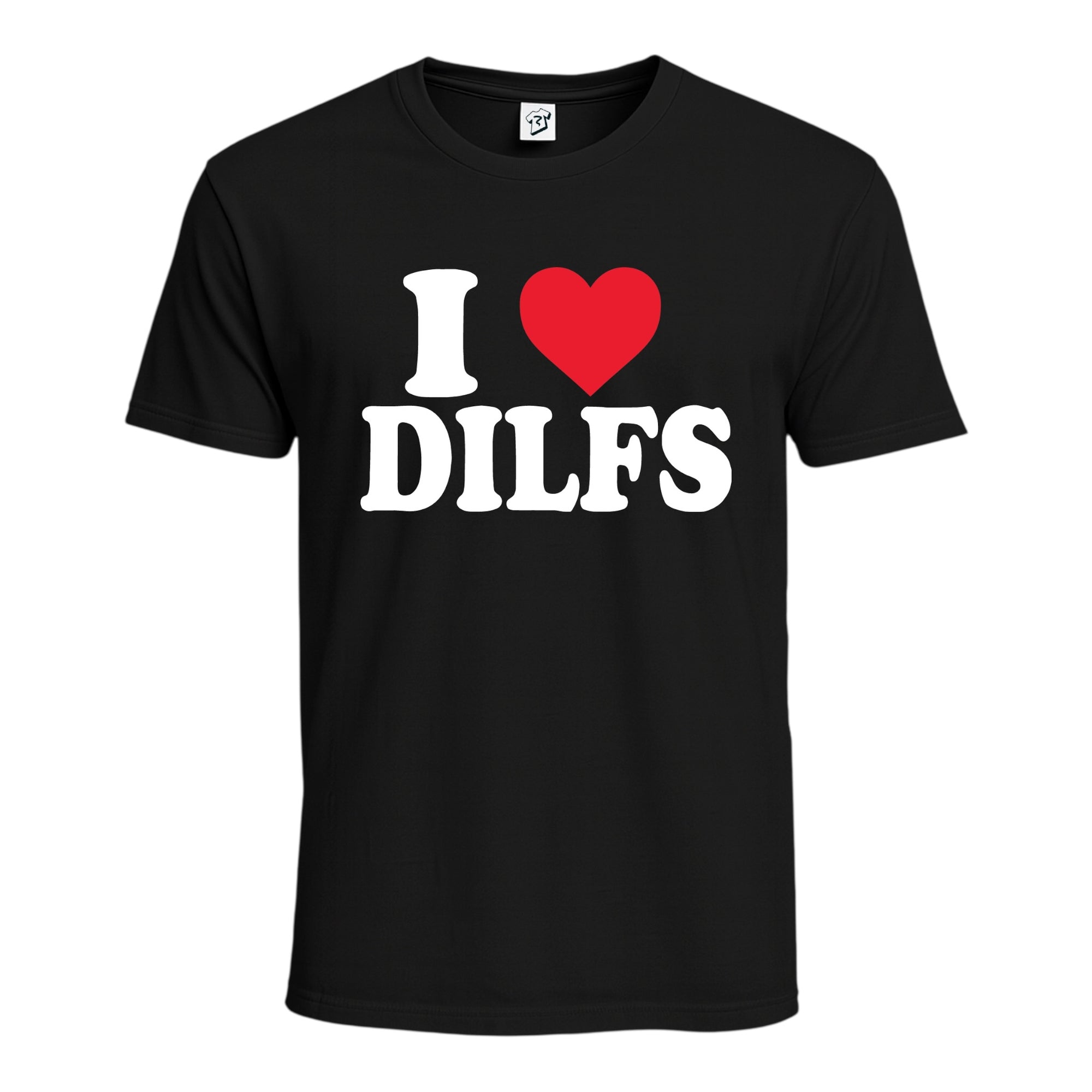 Tees Club graphic tee I Love DILFS - Cotton Tee Navy Size S front view