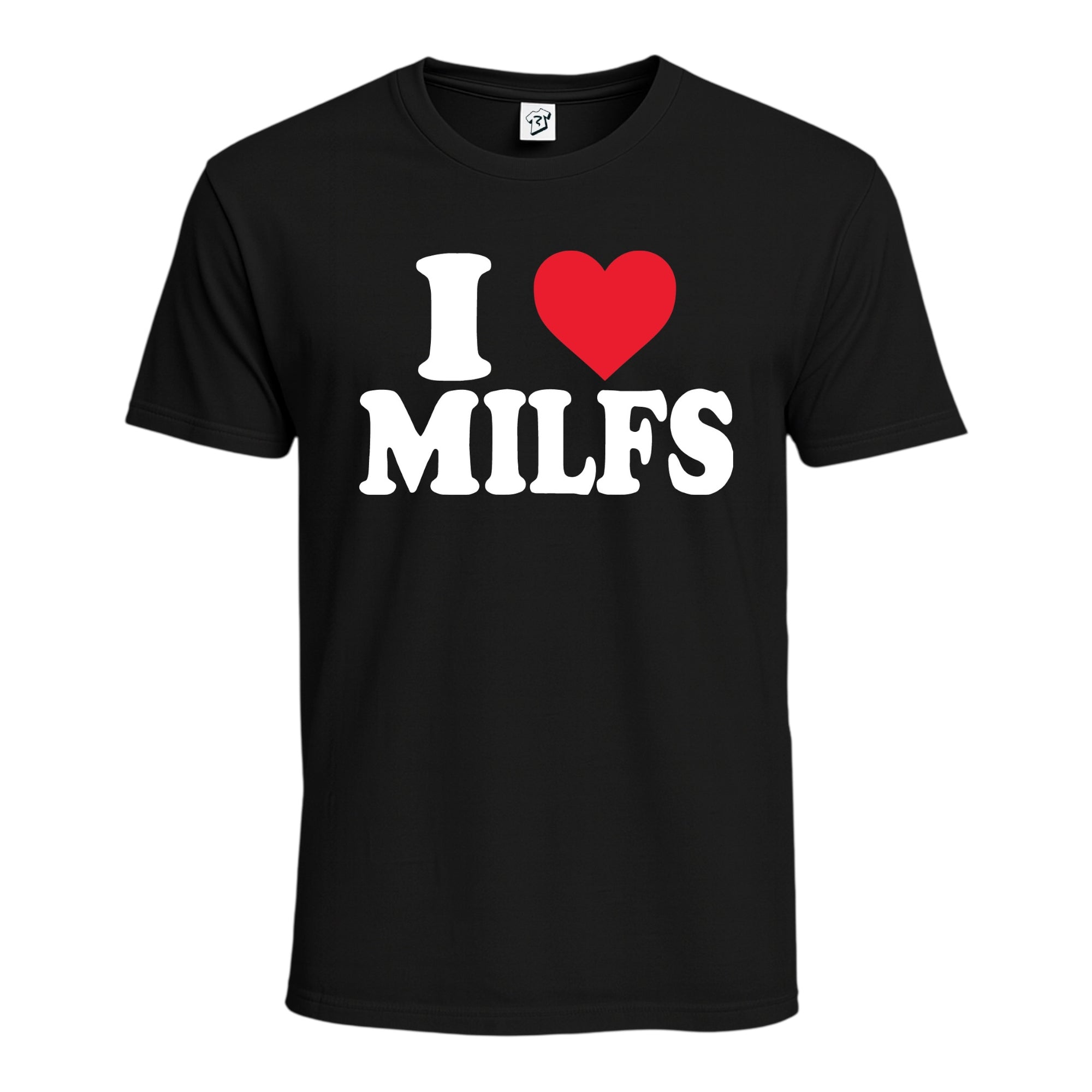 Tees Club graphic tee I Love MILFS - Cotton Tee Navy Size S front view