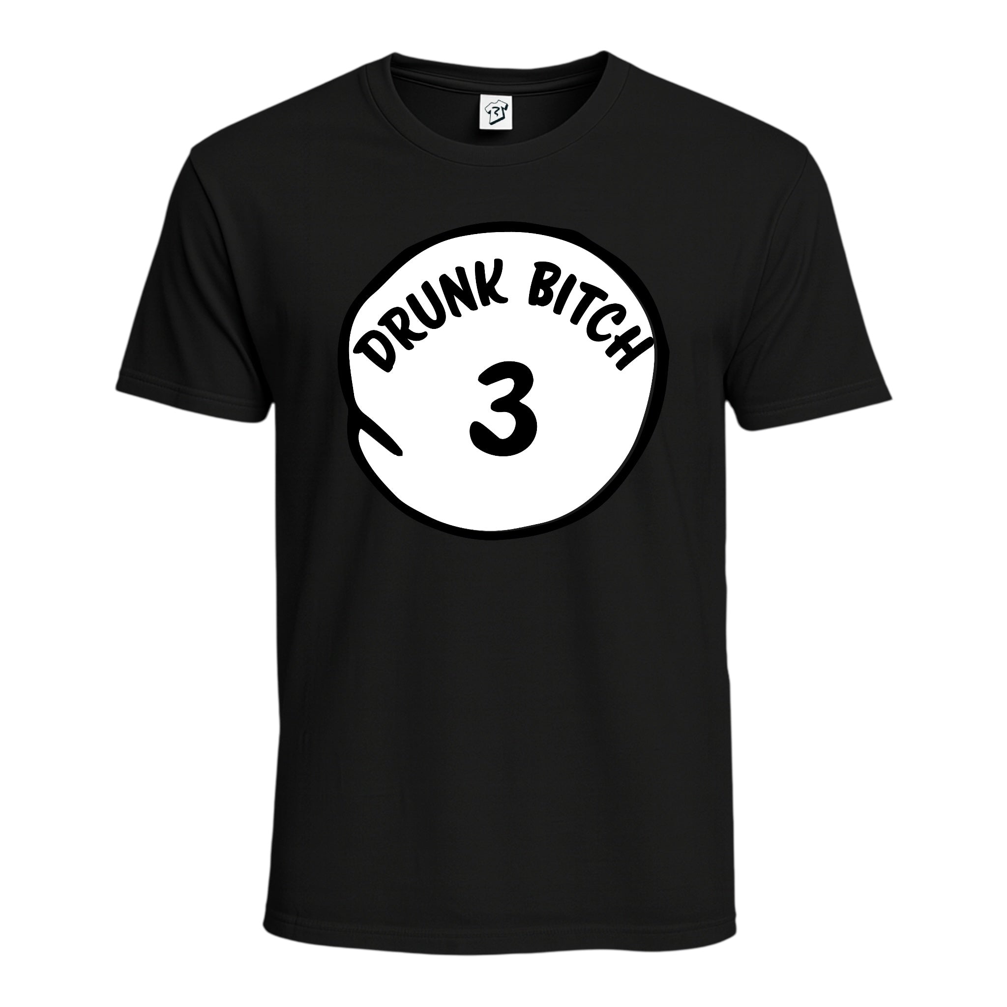 Tees Club graphic tee Drunk Bitch 3 - Cotton Tee Navy Size M detail