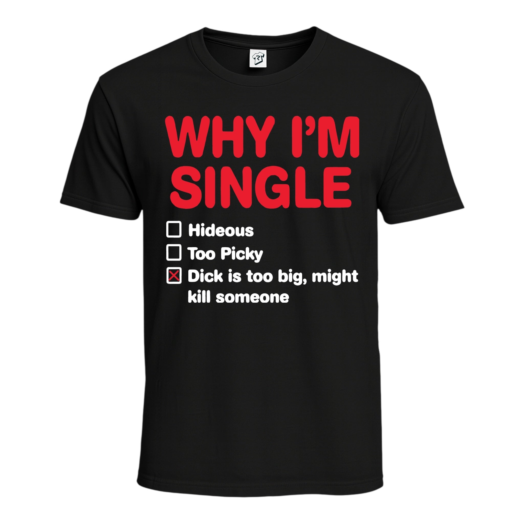 Tees Club graphic tee Why I'm Single - Cotton Tee Navy Size M detail